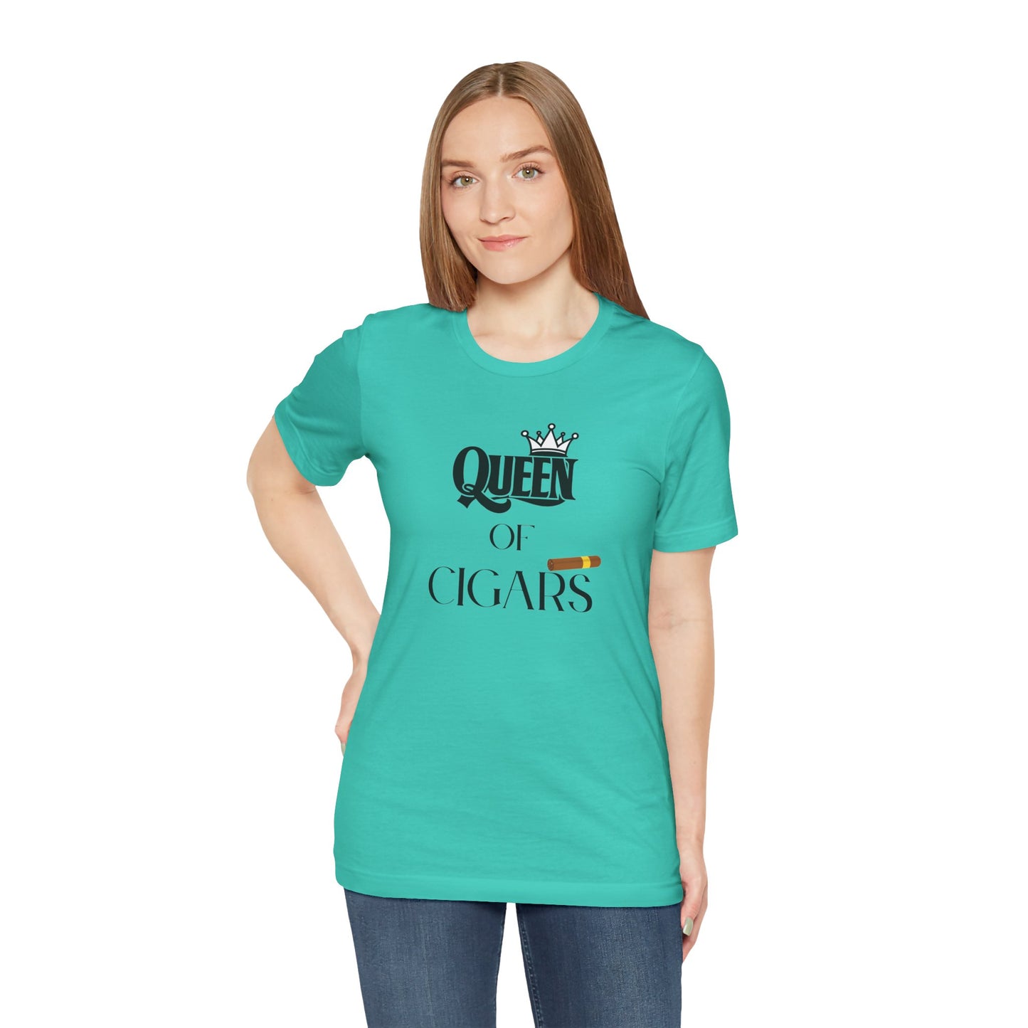 Cigars/ Queen of Cigars Unisex Jersey Short Sleeve Tee
