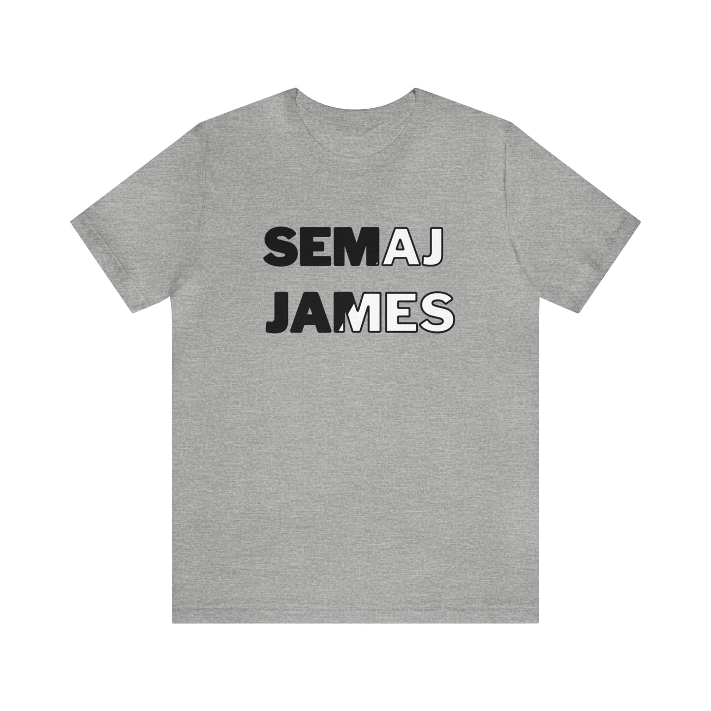 Semaj James Black & White Unisex Jersey Short Sleeve Tee