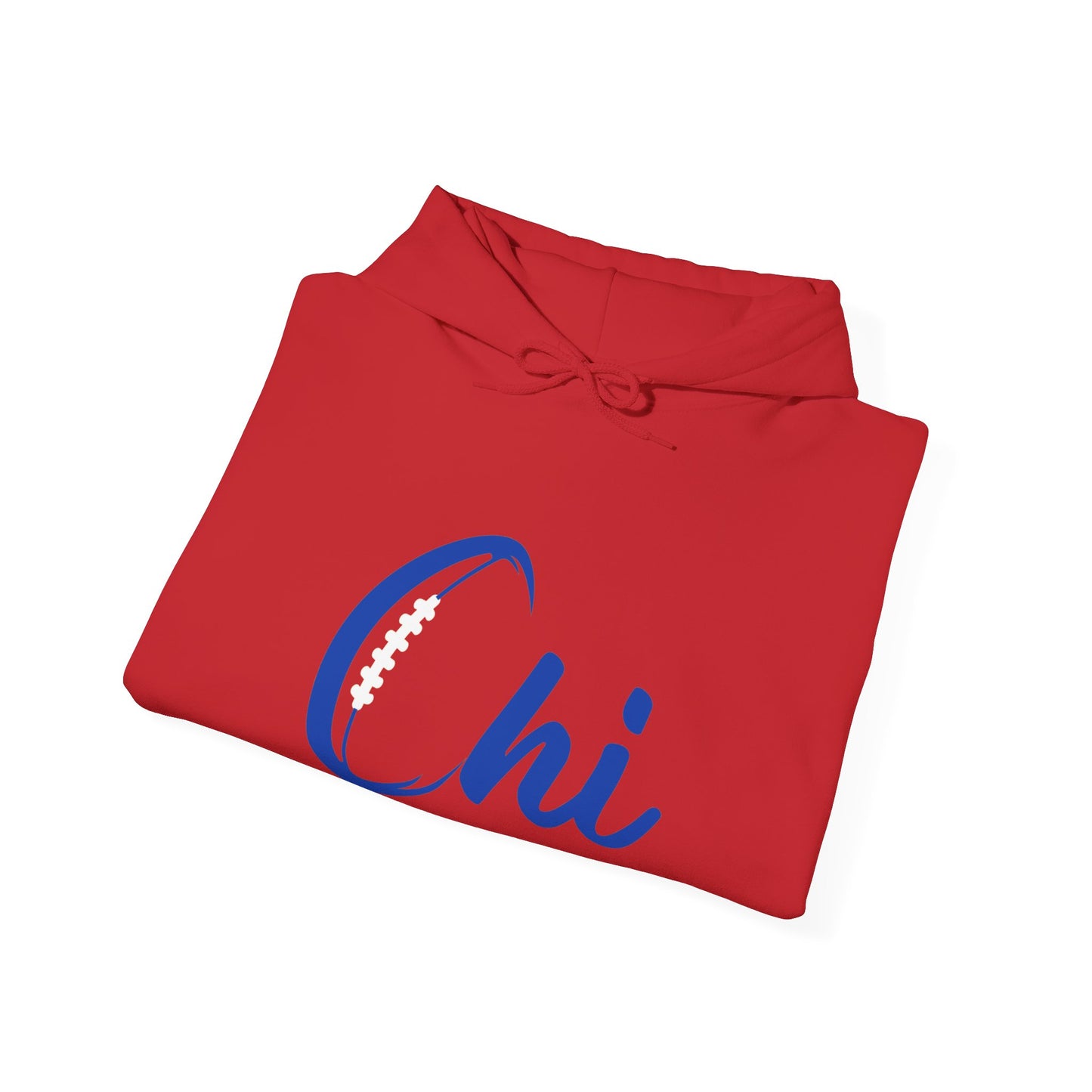 Chi Football/ Blue Unisex Heavy Blend™ Hooded Sweatshirt