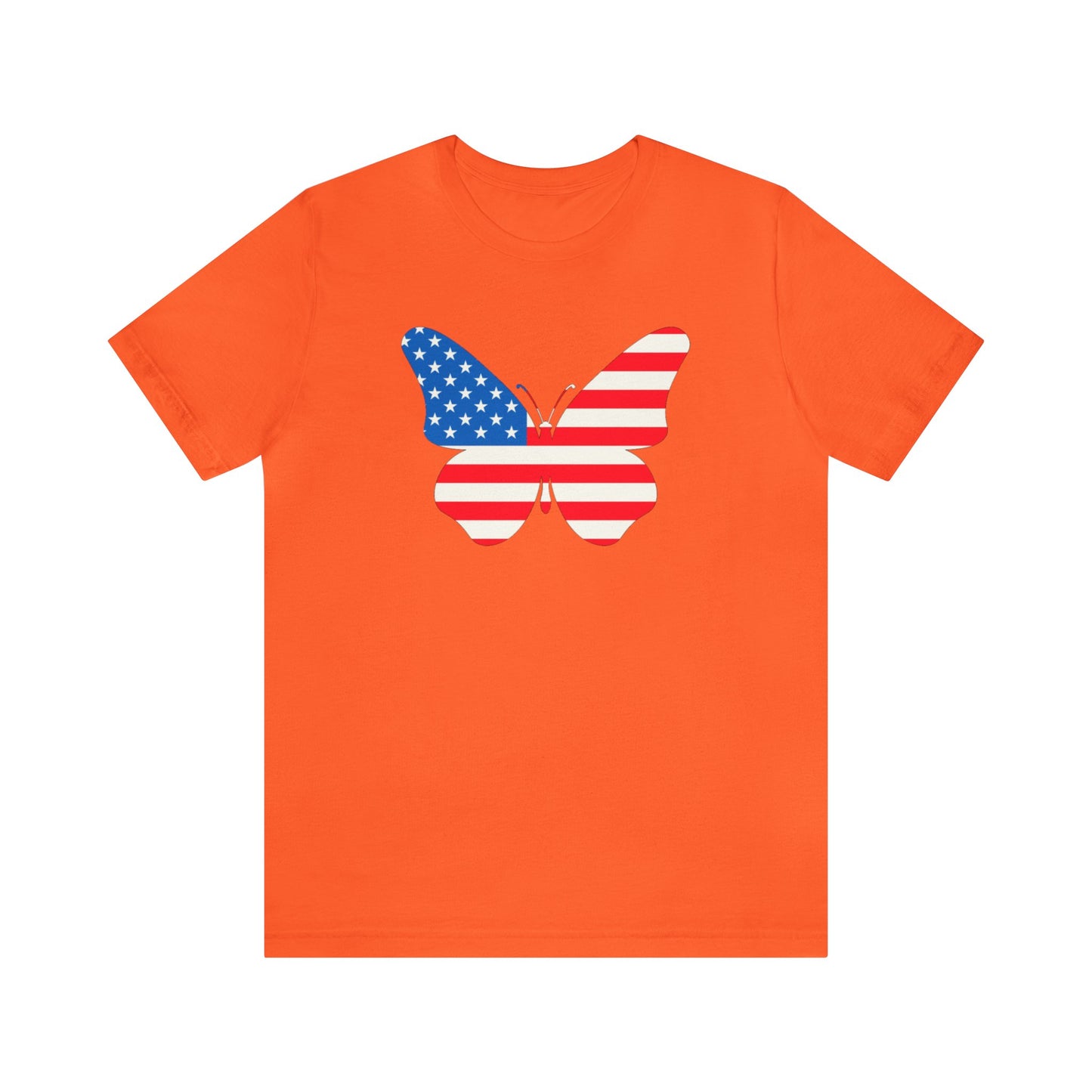 Butterfly Fourth Flag Unisex Jersey Short Sleeve Tee