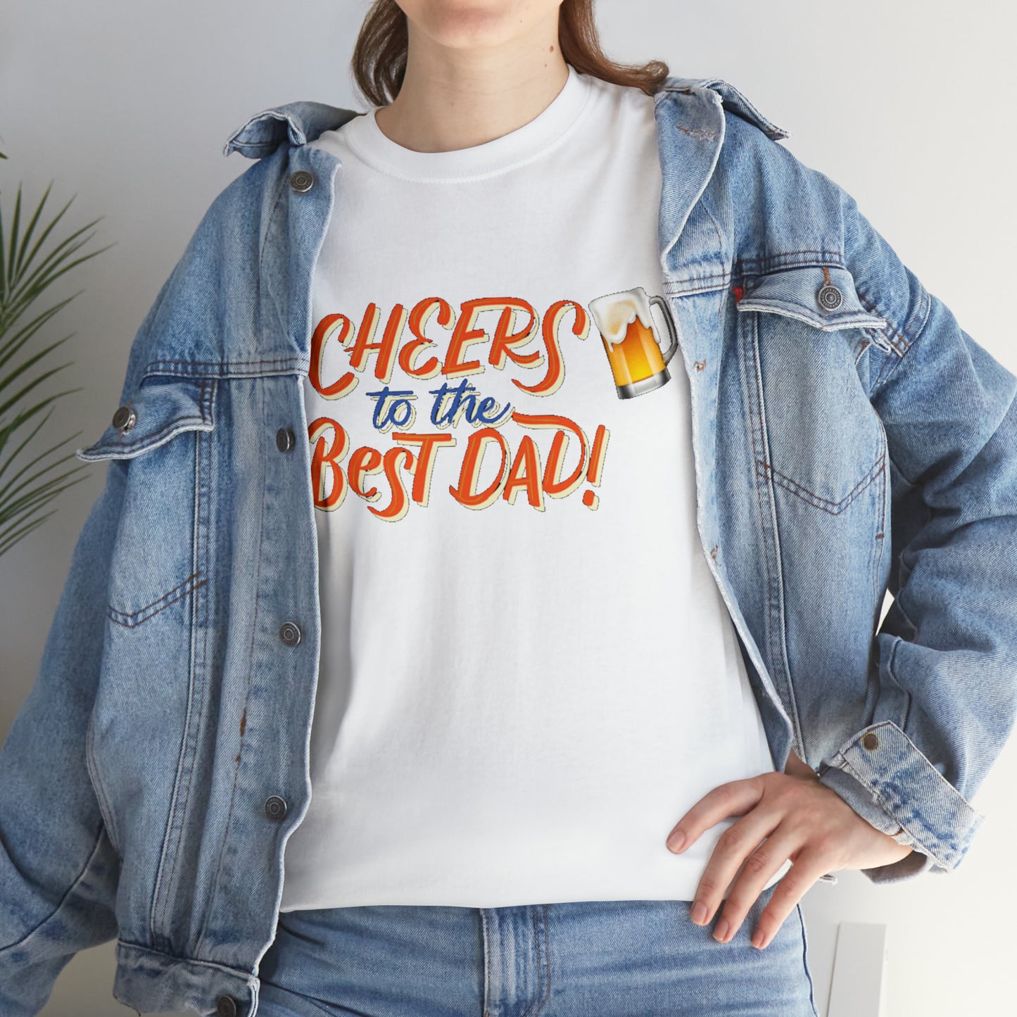 Cheers To Best Dad Ever Unisex Heavy Cotton Tee