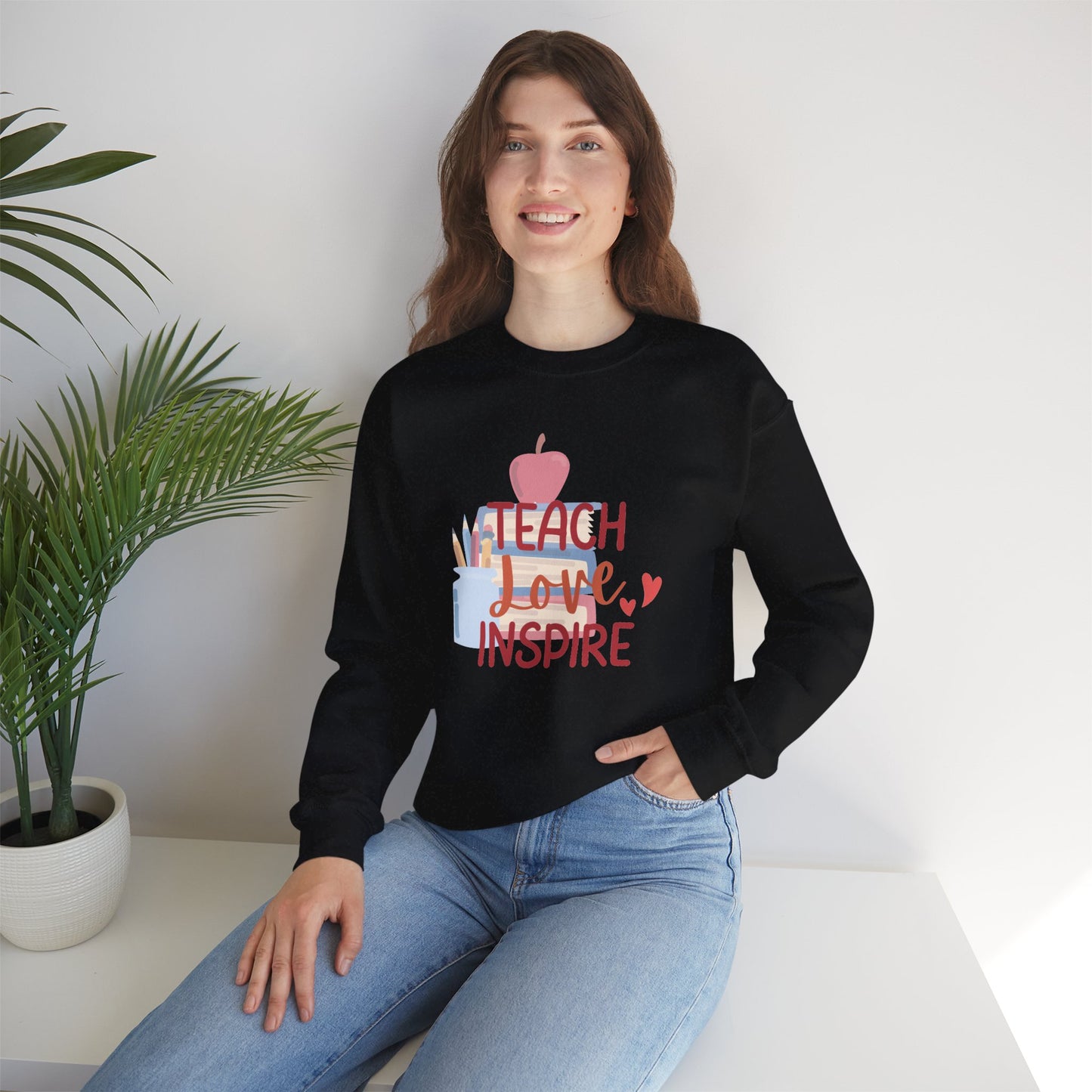 Teach, Love Inspire Unisex Heavy Blend™ Crewneck Sweatshirt