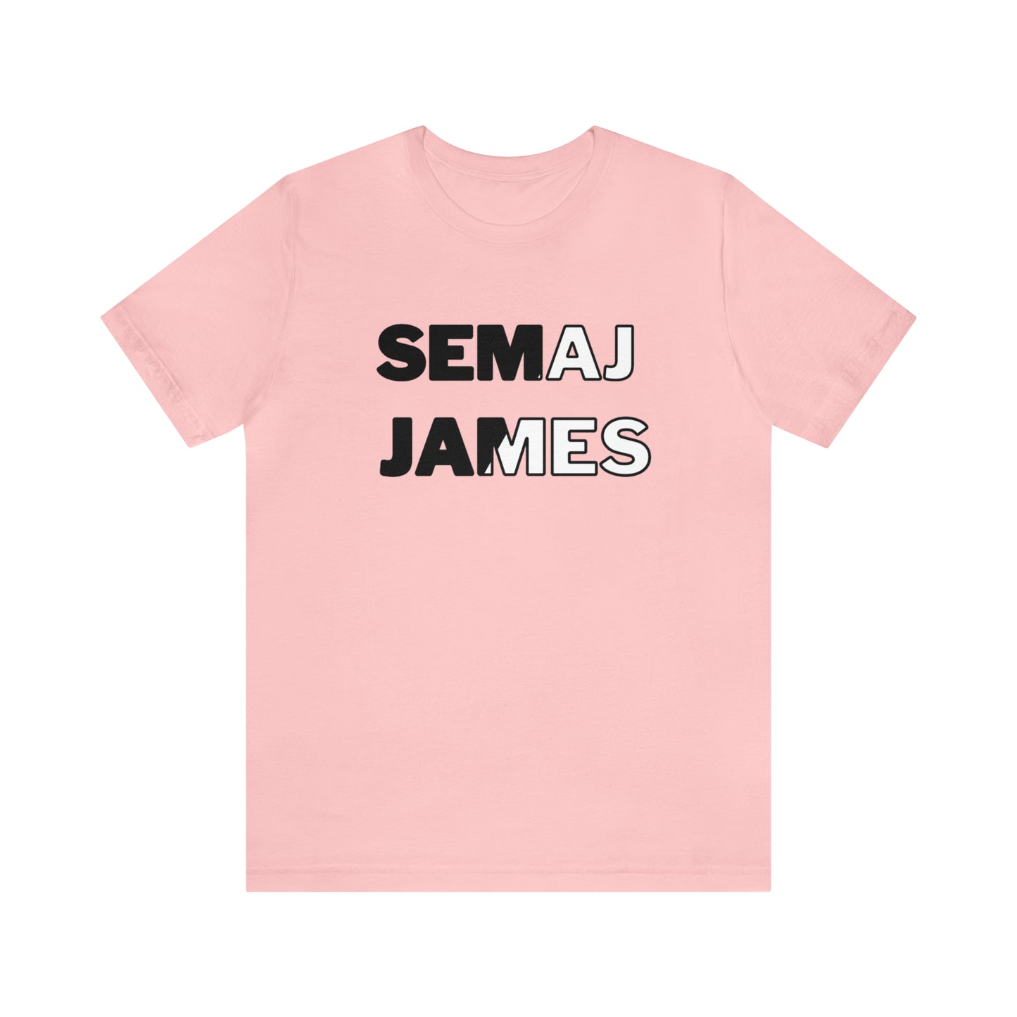 Semaj James Black & White Unisex Jersey Short Sleeve Tee