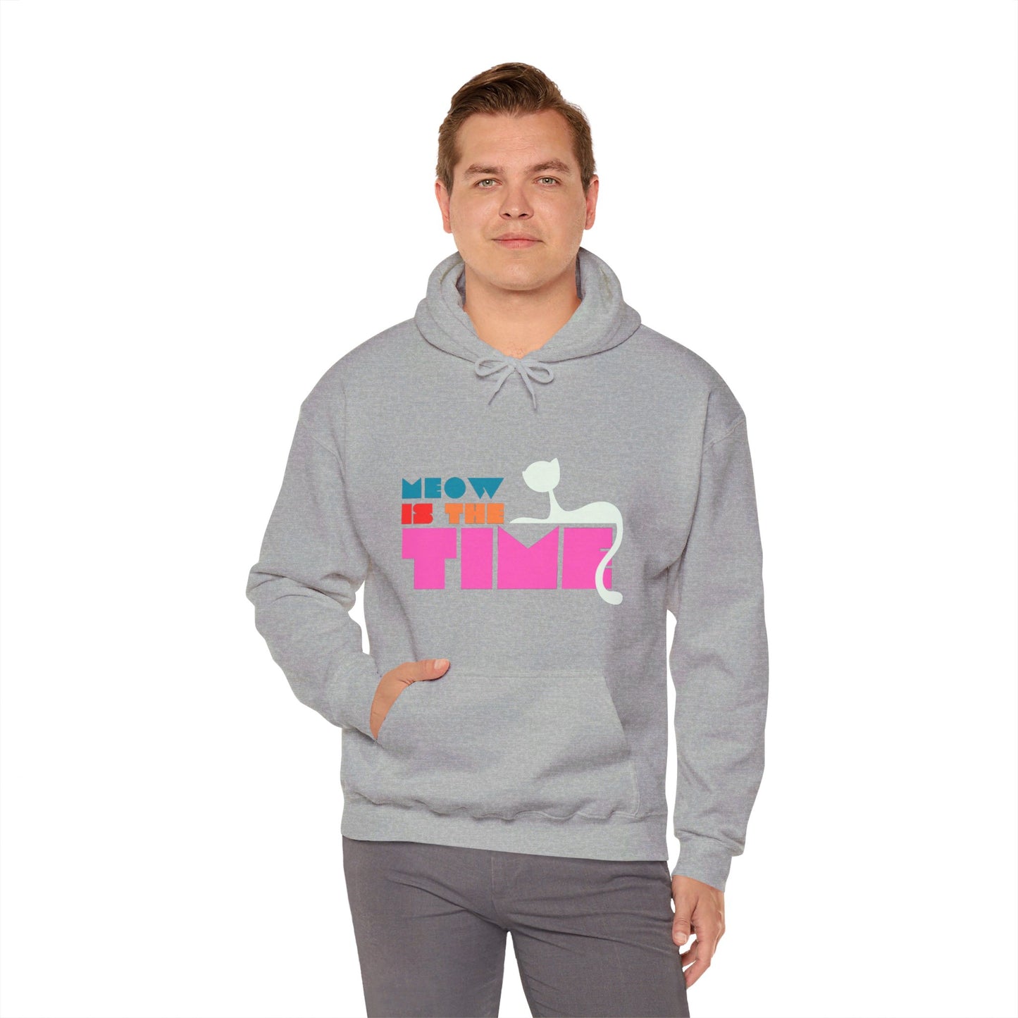 Meow Is The Time Unisex Heavy Blend™ Hooded Sweatshirt