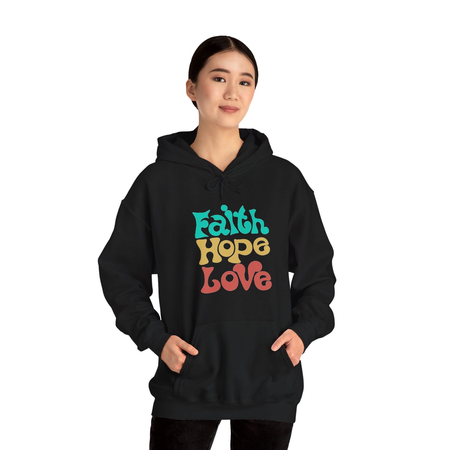 Faith Hope Love Unisex Heavy Blend™ Hooded Sweatshirt