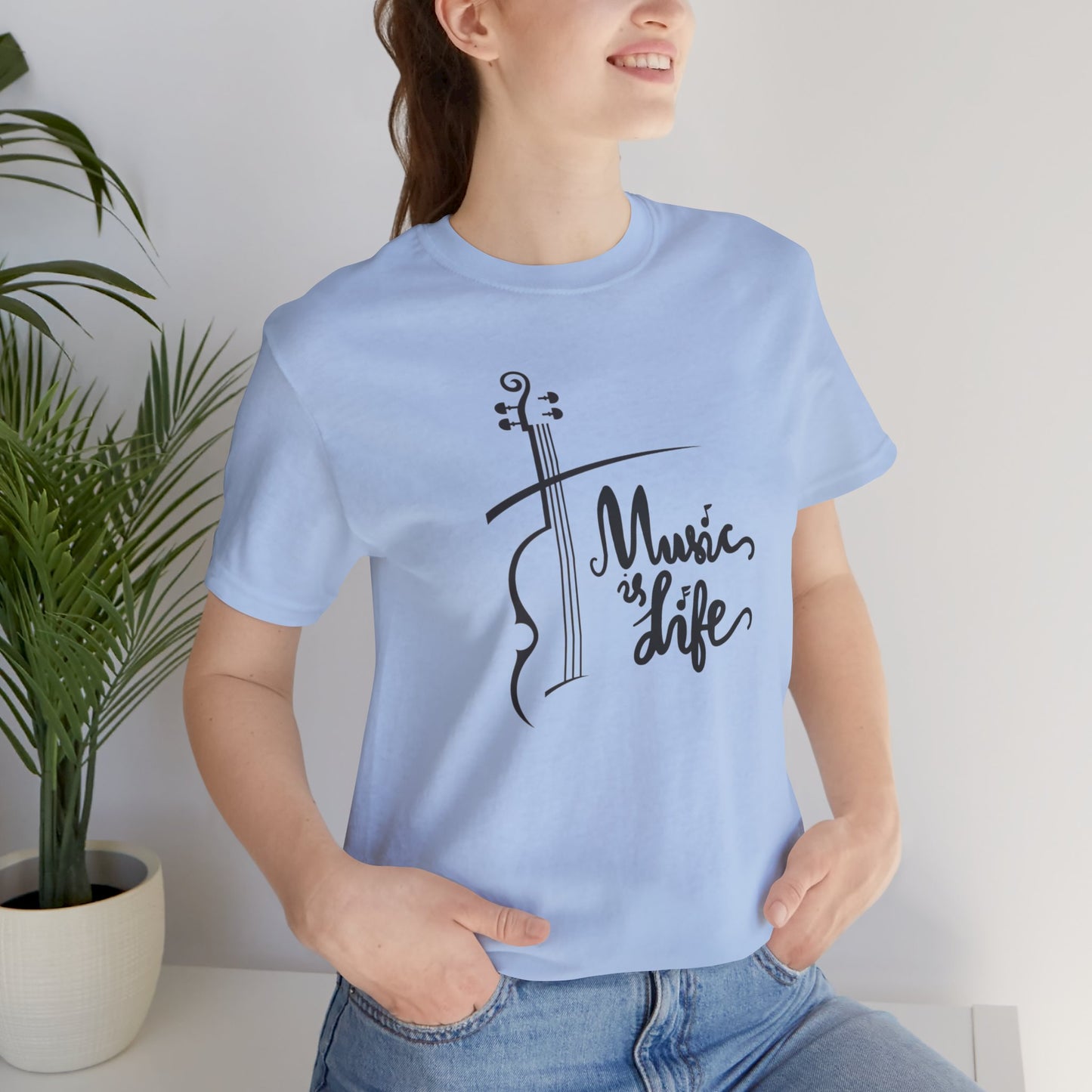 Music Is Life Unisex Jersey Short Sleeve Tee