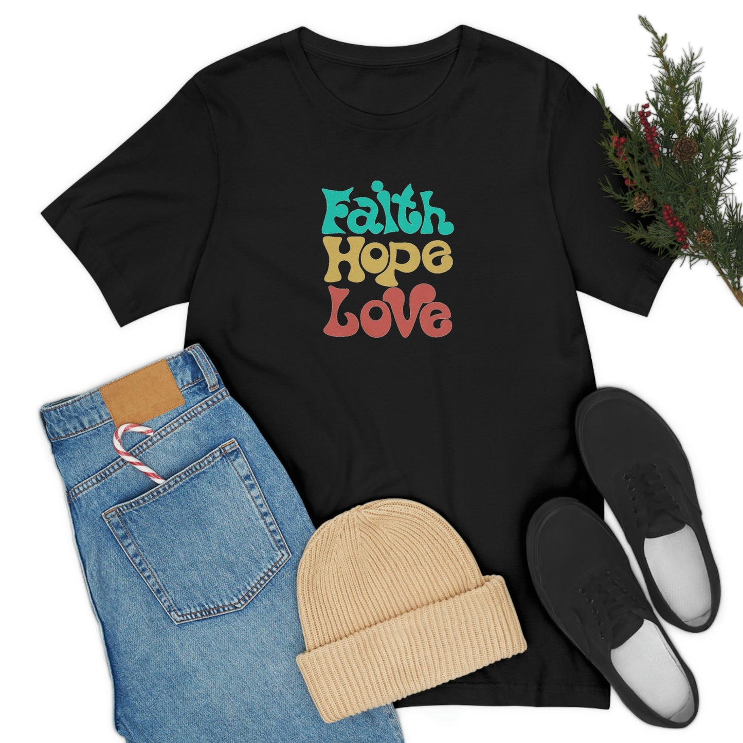 Faith Hope Love Unisex Jersey Short Sleeve Tee