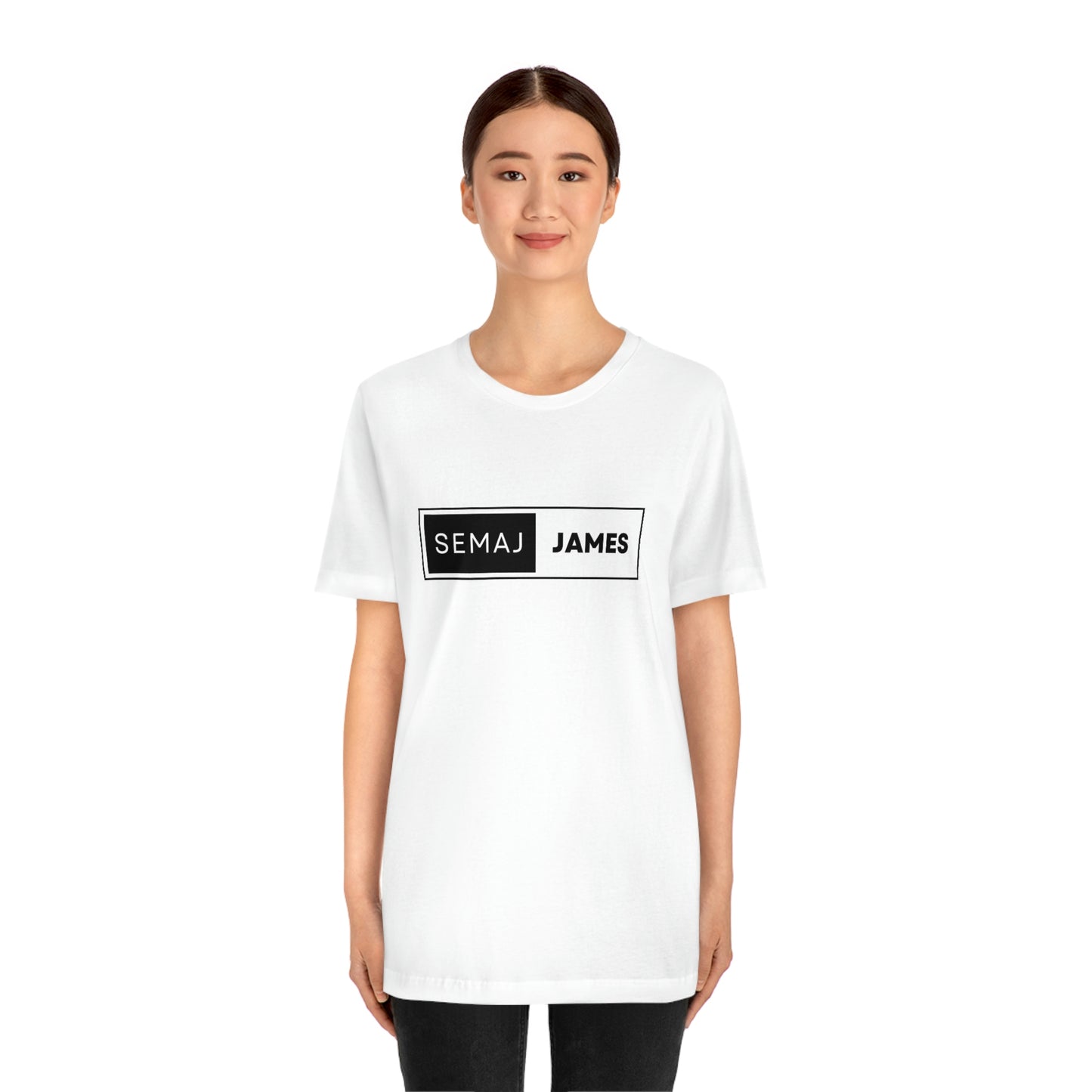 Semaj James BlacK & White Unisex Jersey Short Sleeve Tee