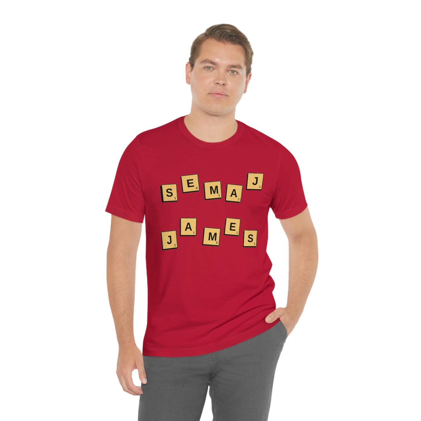 Semaj James Scrabble Unisex Jersey Short Sleeve Tee