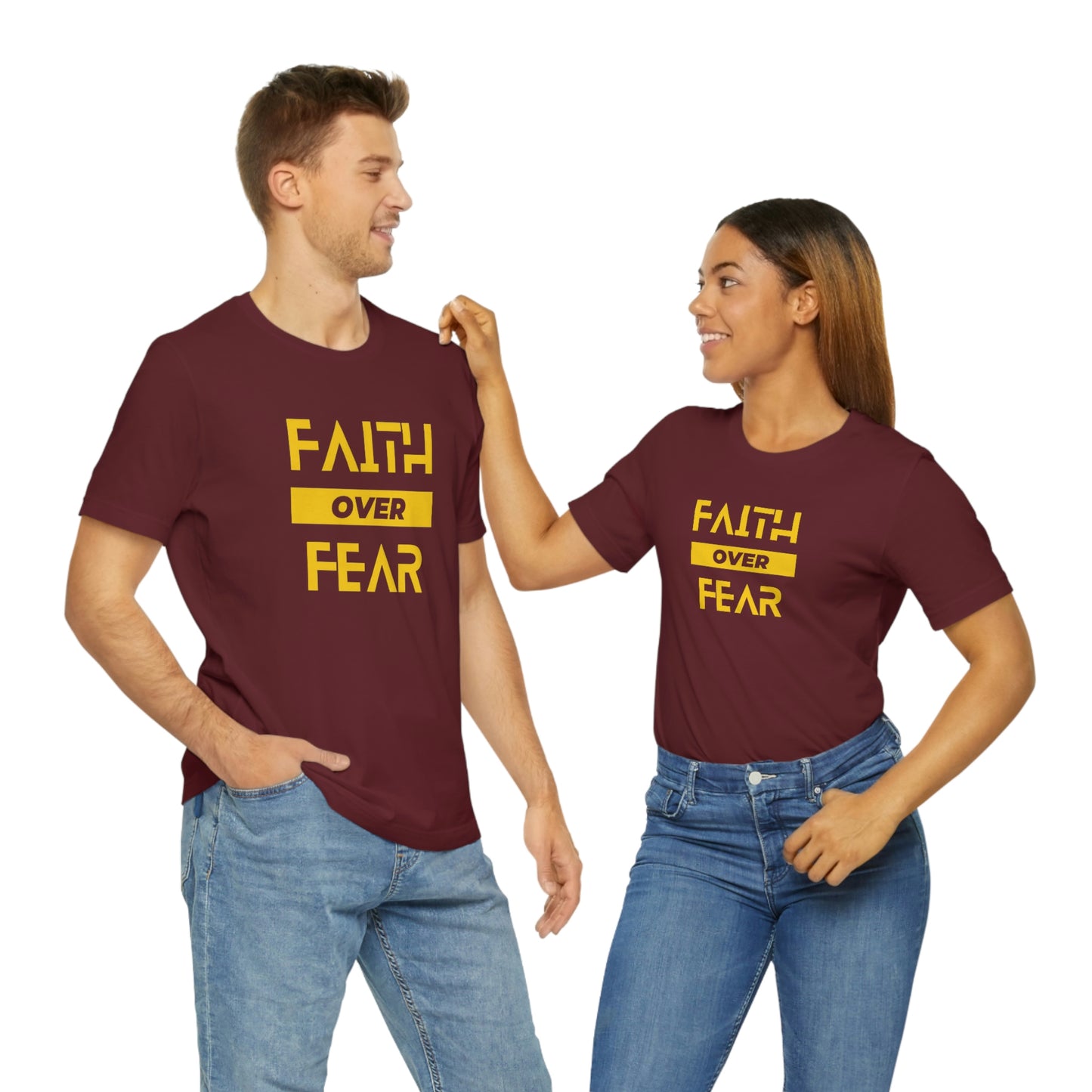 Faith Over Fear Unisex Jersey Short Sleeve Tee