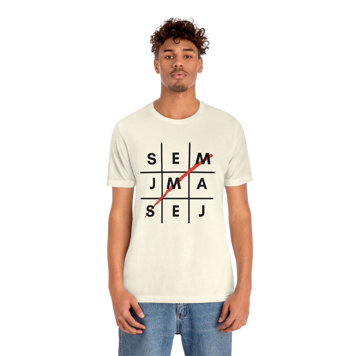 Semaj James Tic Tac Toe Unisex Jersey Short Sleeve Tee