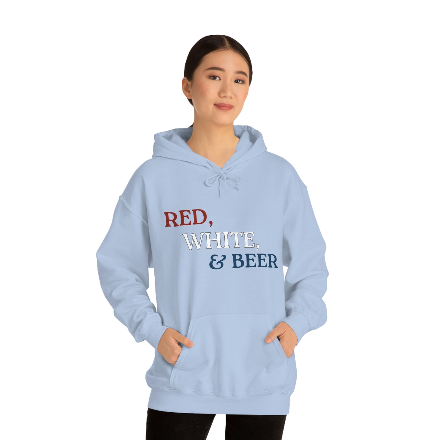 Red, White, & Beer Unisex Heavy Blend™ Hooded Sweatshirt