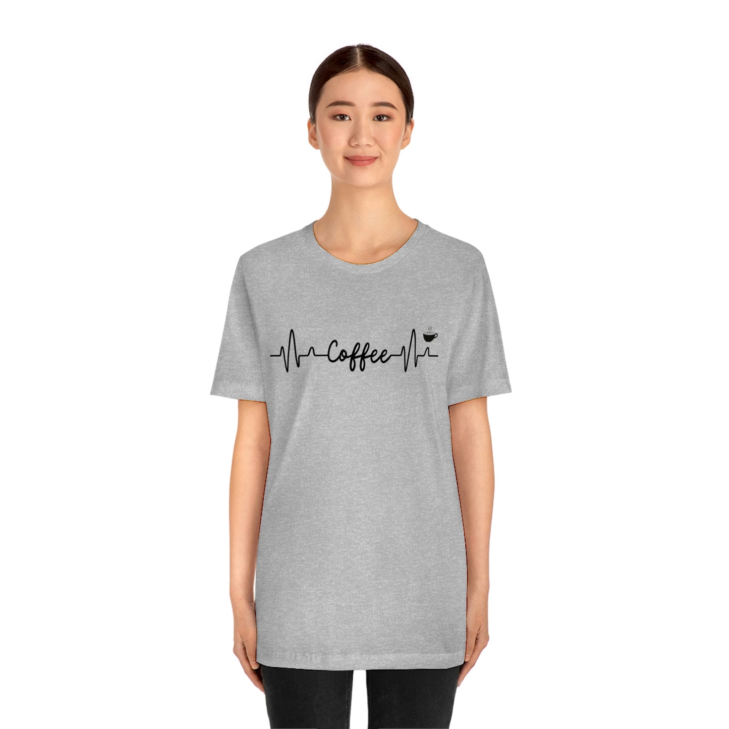 Coffee Heartbeat Unisex Jersey Short Sleeve Tee