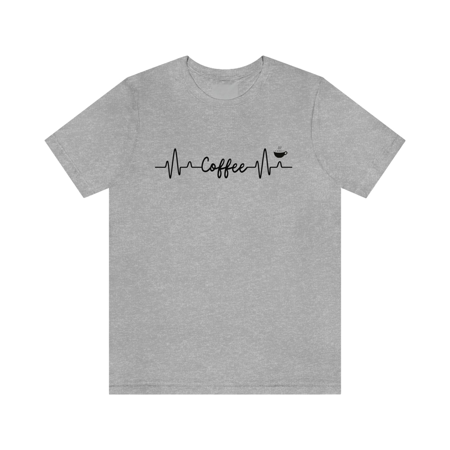 Coffee Heartbeat Unisex Jersey Short Sleeve Tee