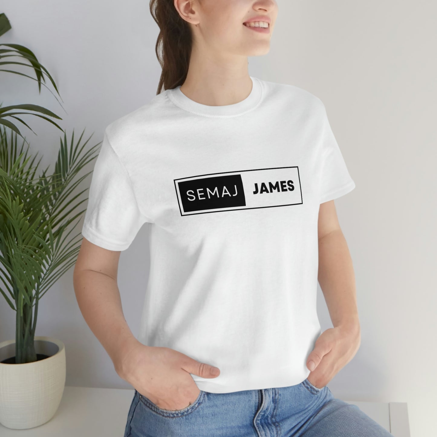 Semaj James BlacK & White Unisex Jersey Short Sleeve Tee