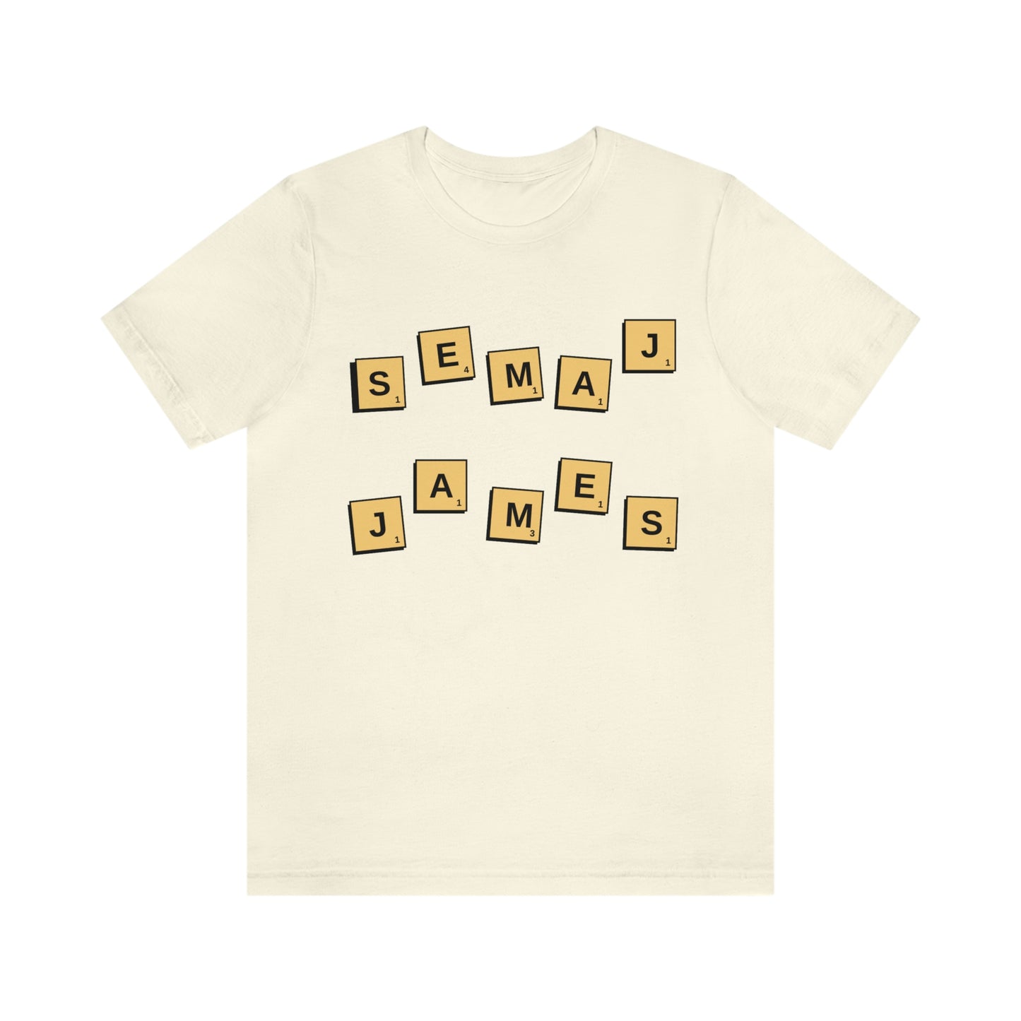 Semaj James Scrabble Unisex Jersey Short Sleeve Tee