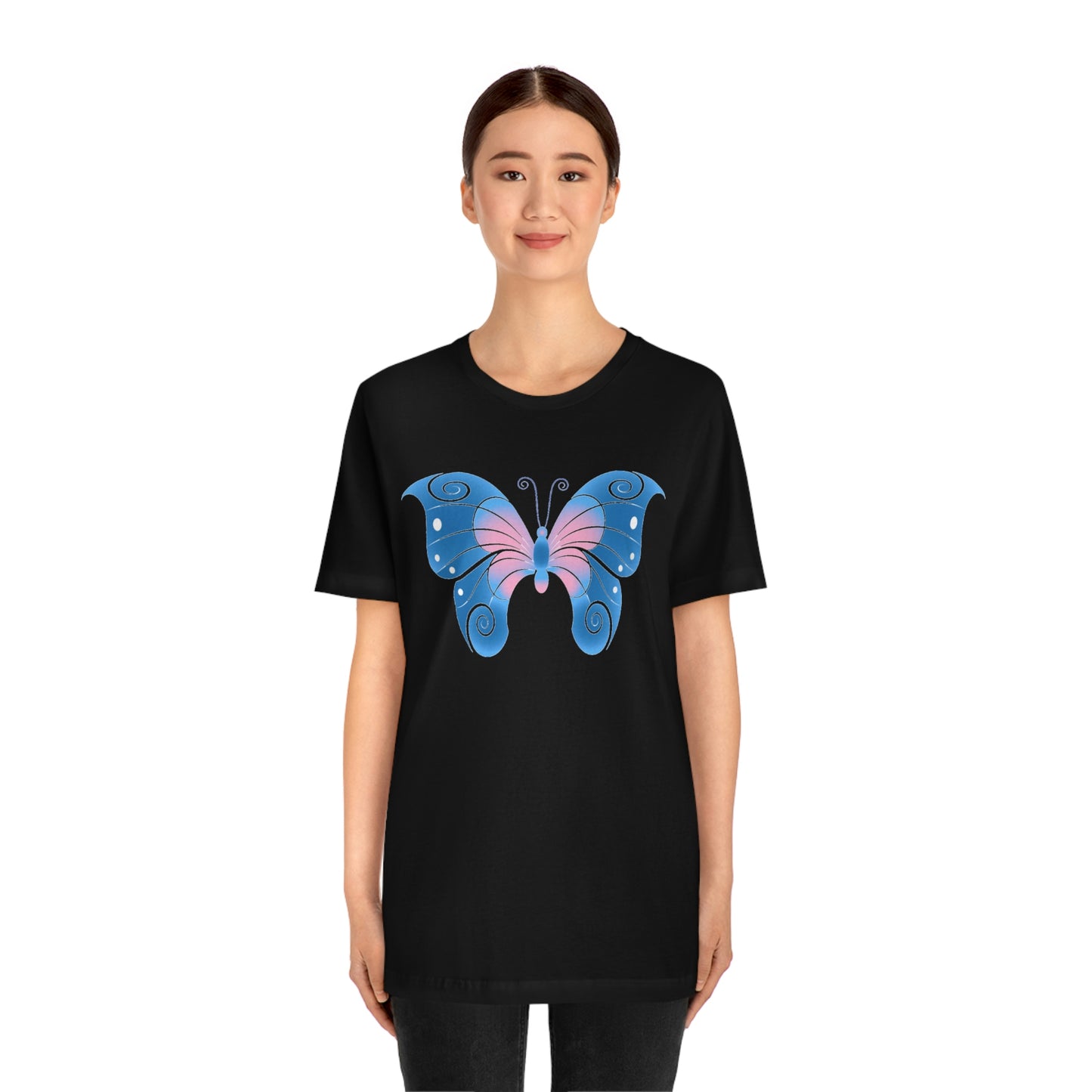 Butterfly Blue Unisex Jersey Short Sleeve Tee