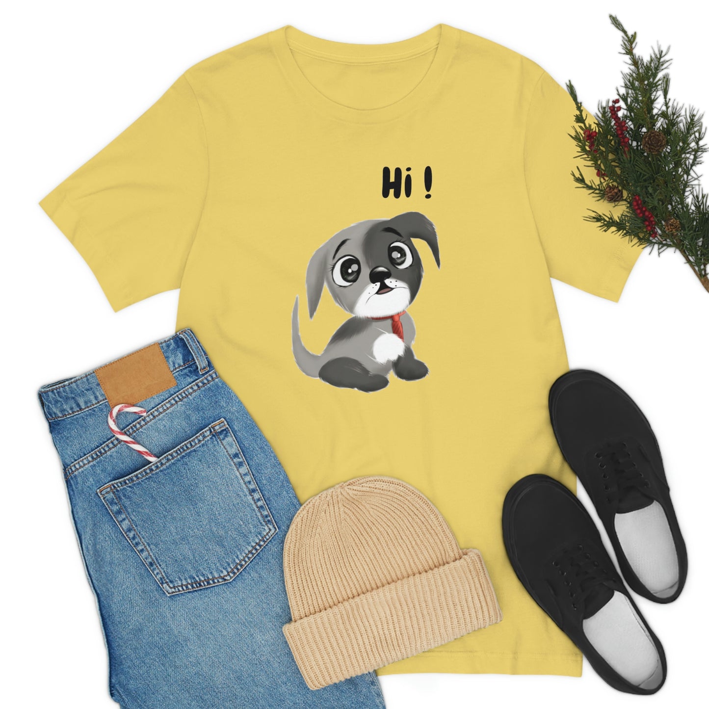 Hi Puppy Unisex Jersey Short Sleeve Tee