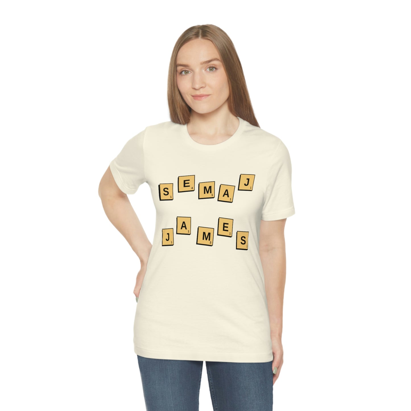 Semaj James Scrabble Unisex Jersey Short Sleeve Tee