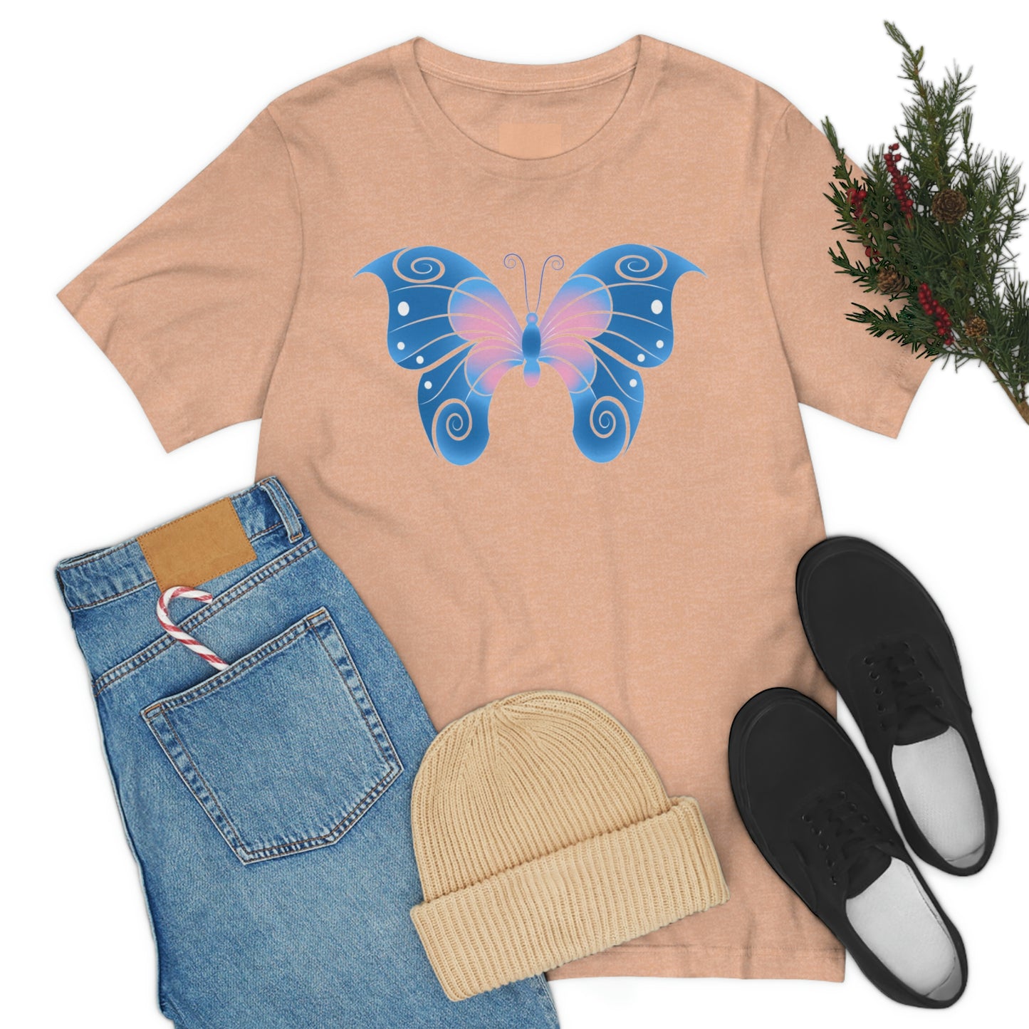 Butterfly Blue Unisex Jersey Short Sleeve Tee