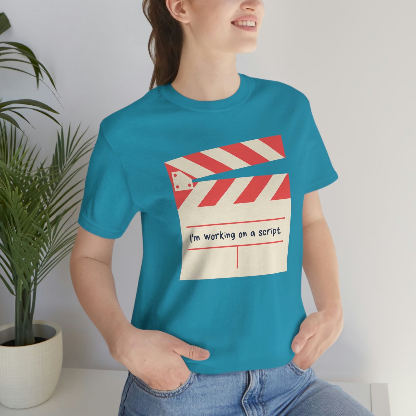 Working on a Script Unisex Short Sleeve Tee