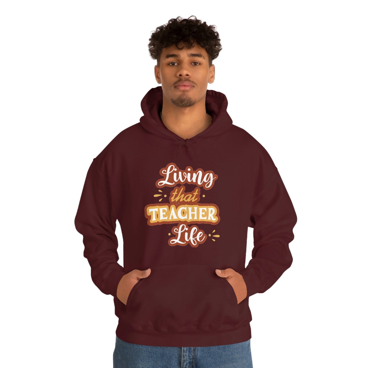 Living That Teacher Life Unisex Heavy Blend™ Hooded Sweatshirt