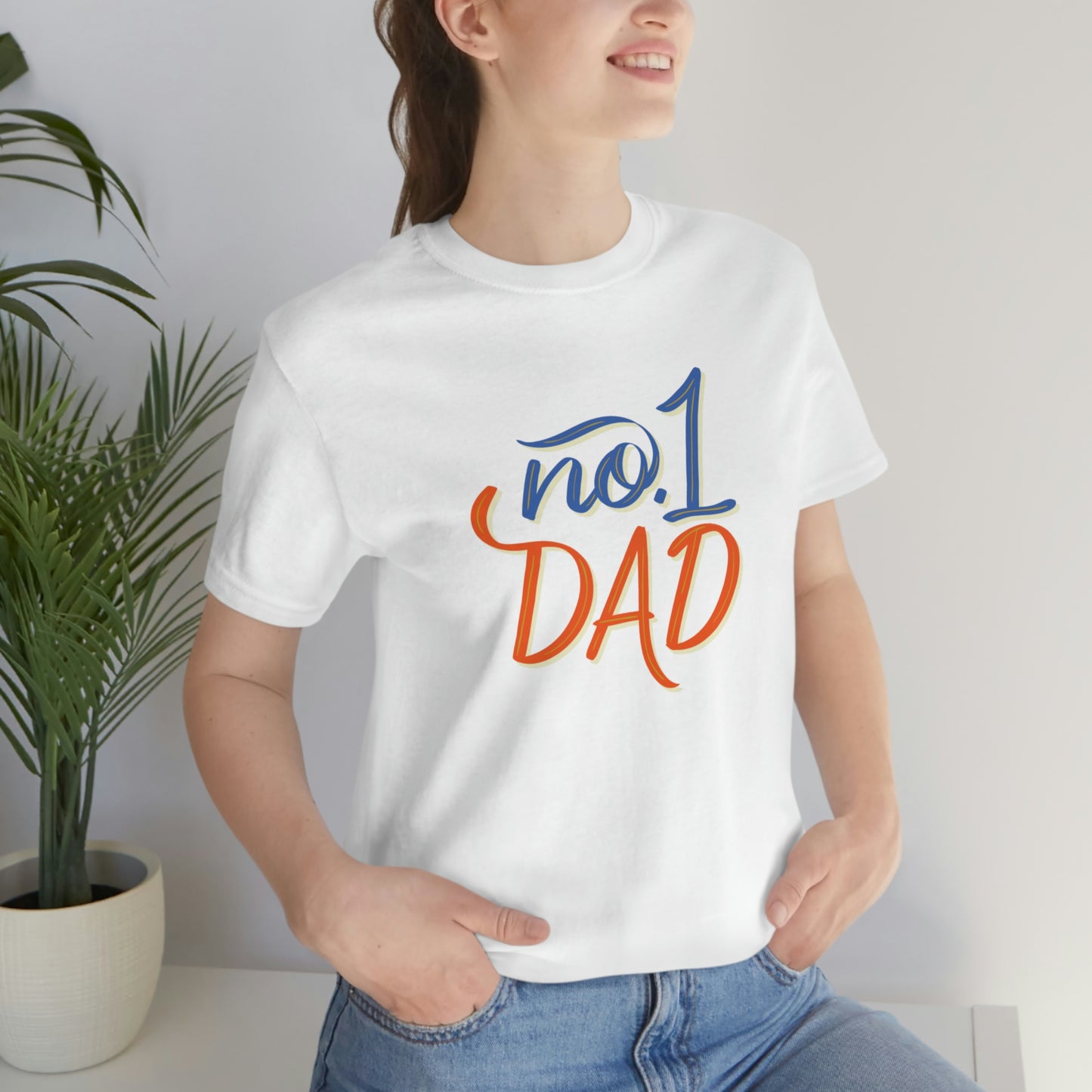 #1 Dad Unisex Jersey Short Sleeve Tee