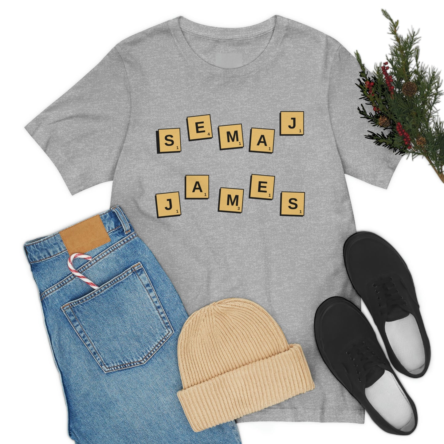 Semaj James Scrabble Unisex Jersey Short Sleeve Tee