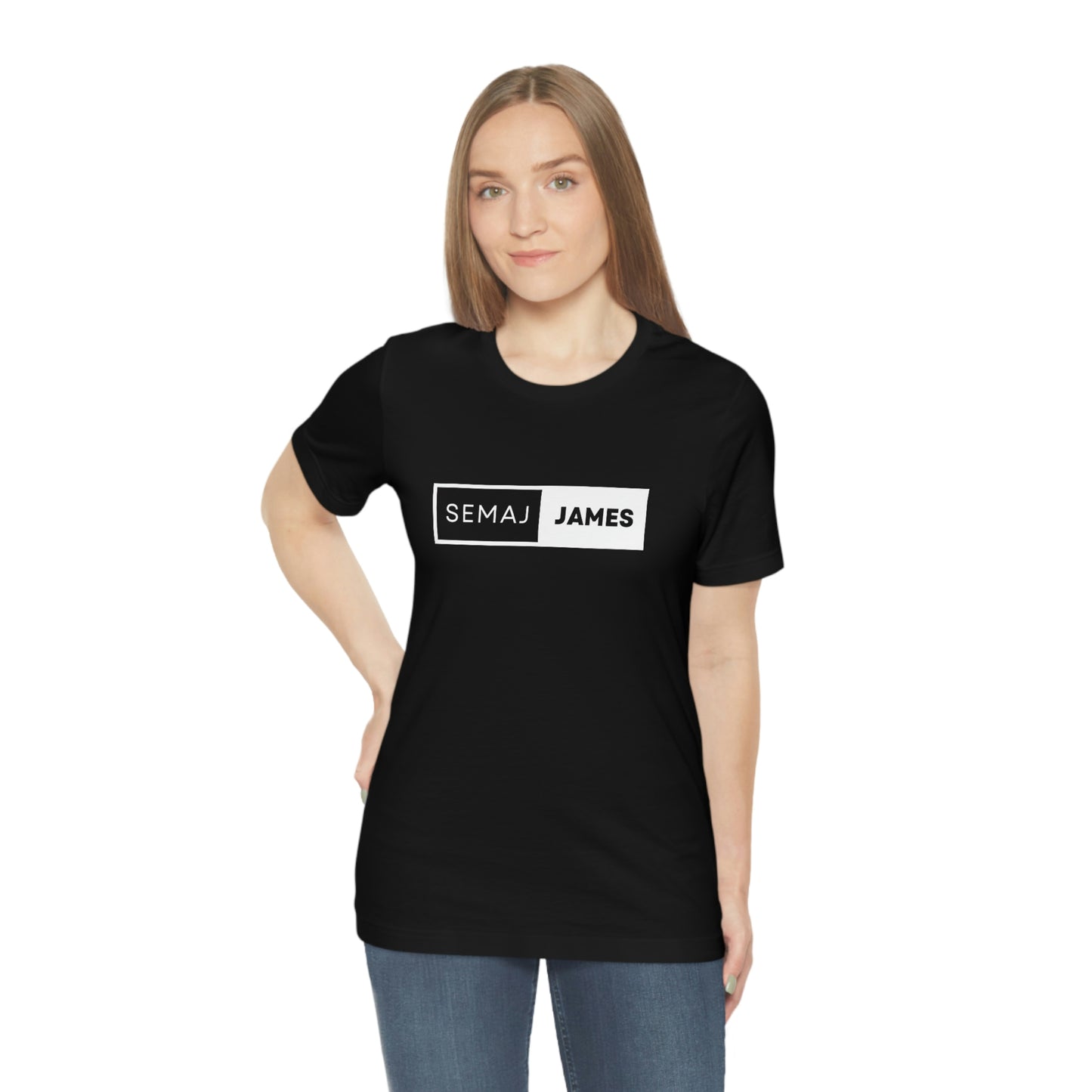 Semaj James BlacK & White Unisex Jersey Short Sleeve Tee