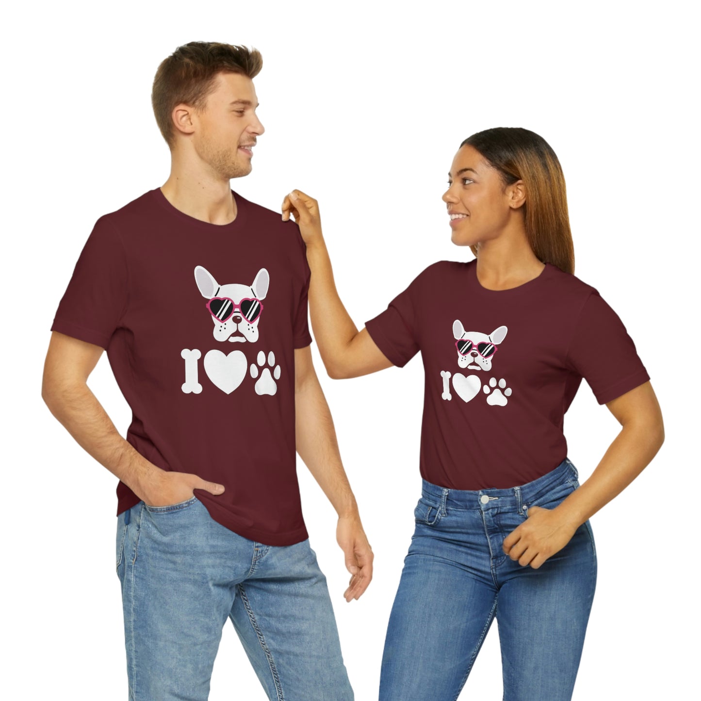 I Love Puppy Love Unisex Jersey Short Sleeve Tee