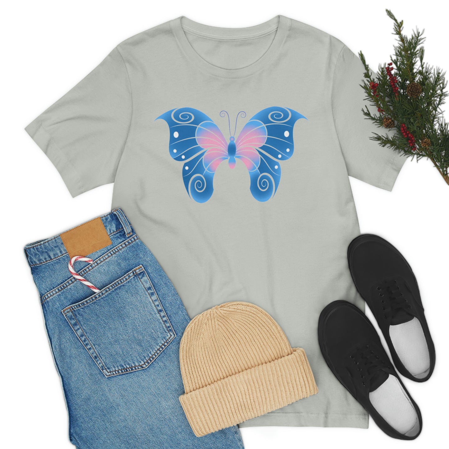 Butterfly Blue Unisex Jersey Short Sleeve Tee