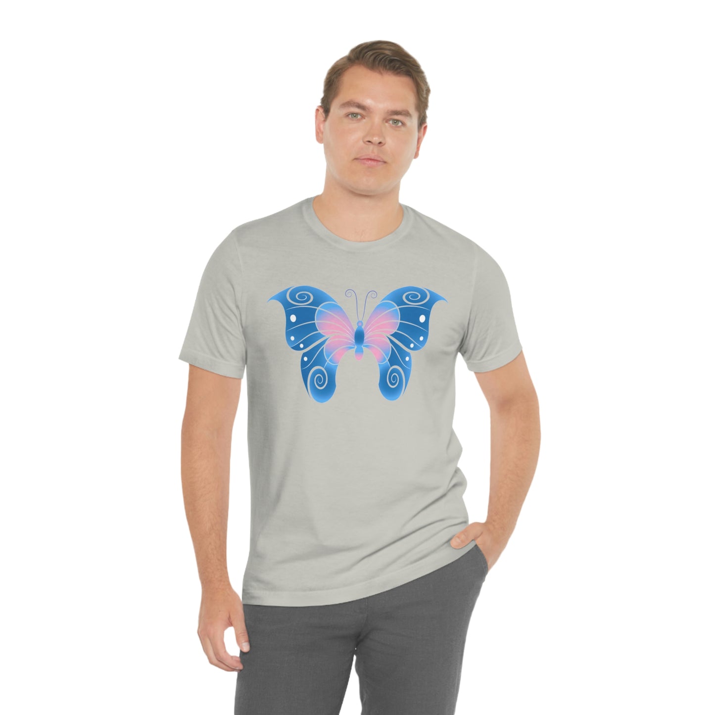 Butterfly Blue Unisex Jersey Short Sleeve Tee