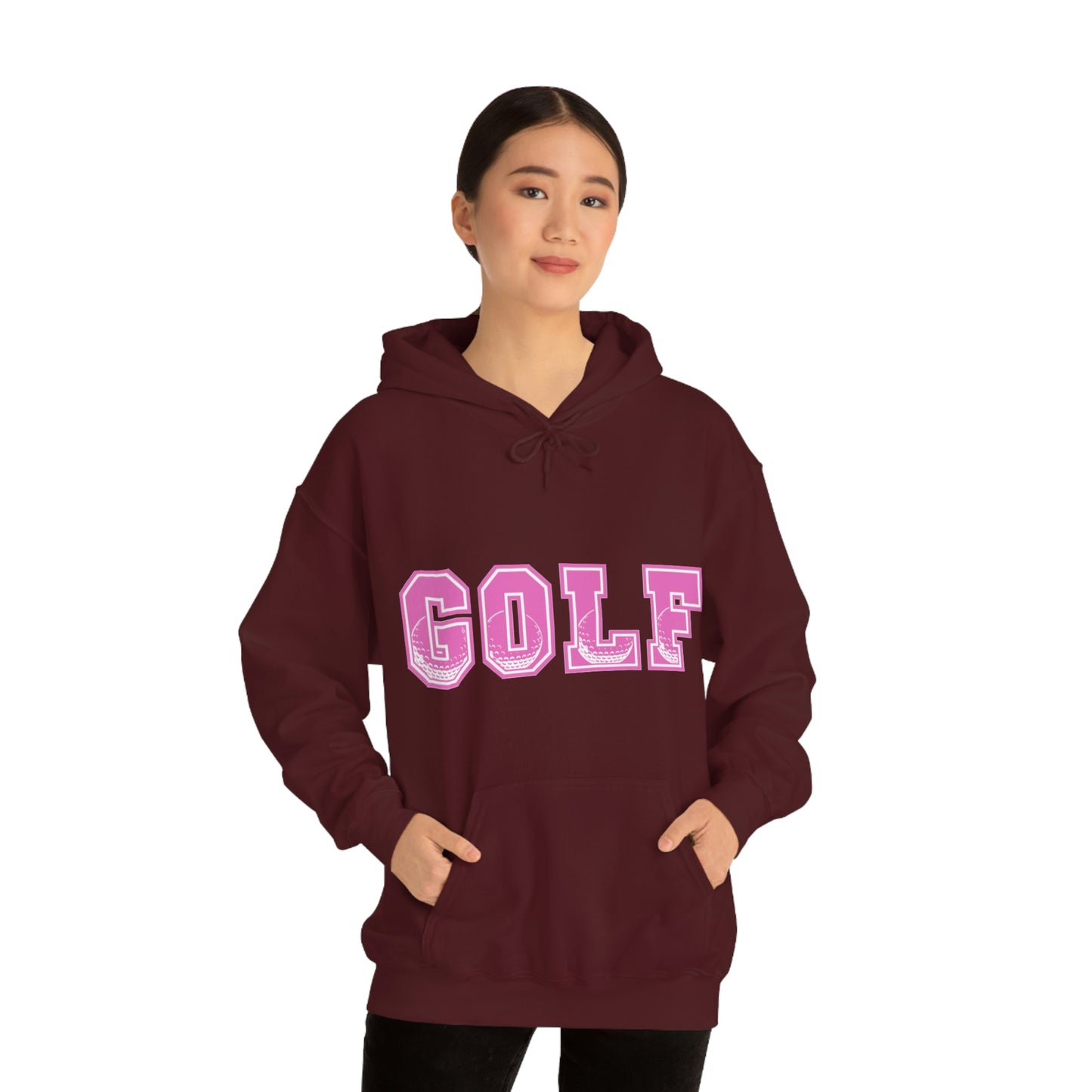 Golf Pink Unisex Heavy Blend™ Hooded Sweatshirt