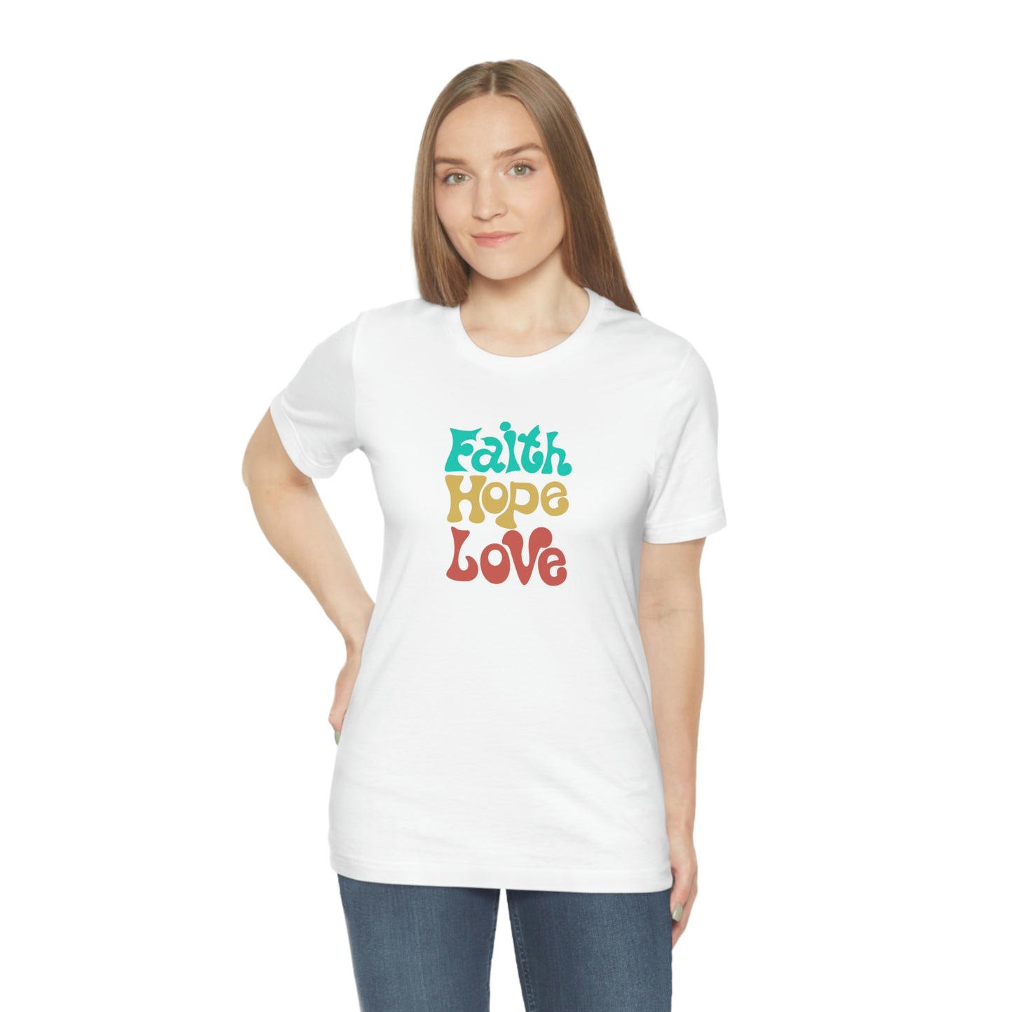 Faith Hope Love Unisex Jersey Short Sleeve Tee