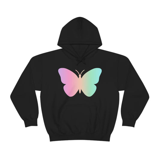 Butterfly Pink and Green Unisex Heavy Blend™ Hooded Sweatshirt