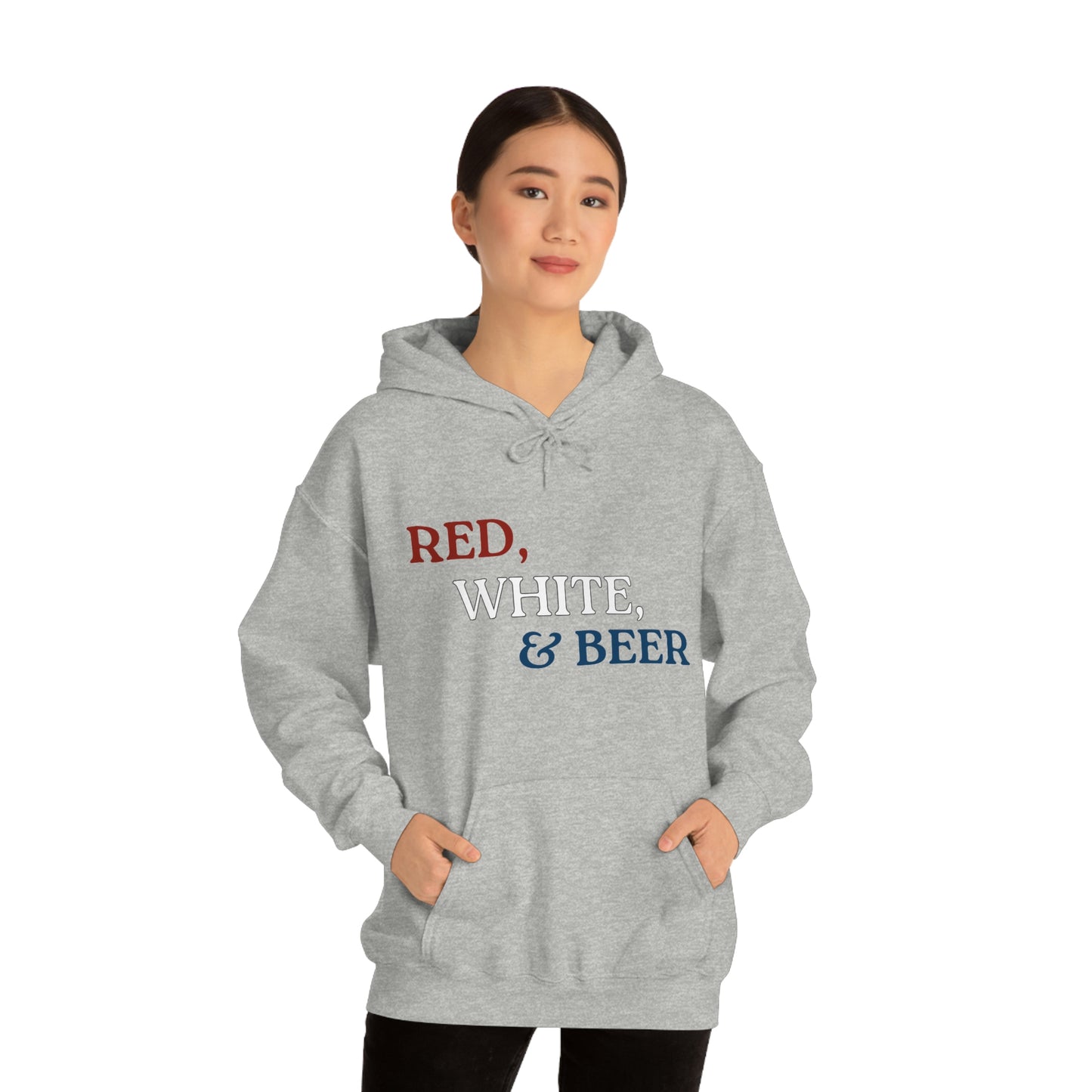 Red, White, & Beer Unisex Heavy Blend™ Hooded Sweatshirt