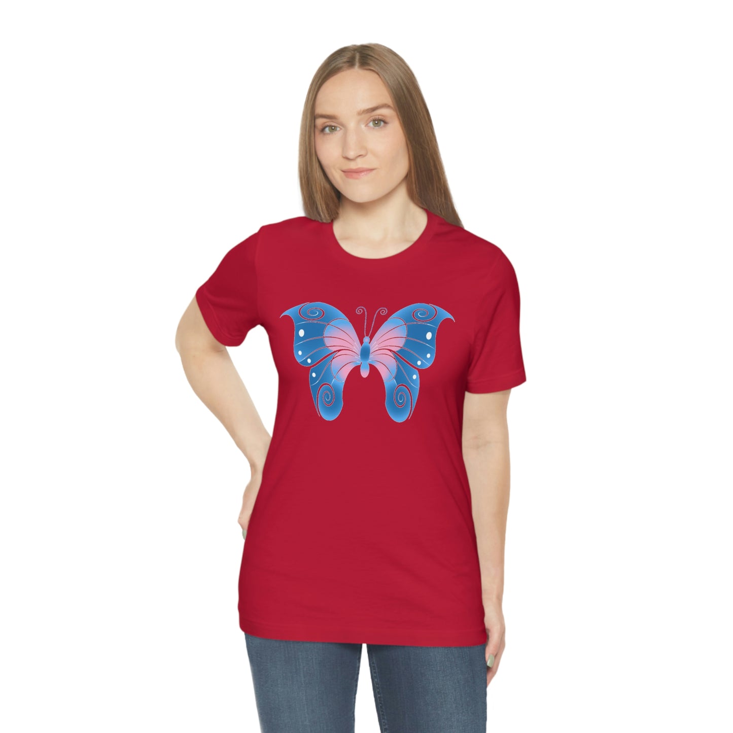 Butterfly Blue Unisex Jersey Short Sleeve Tee