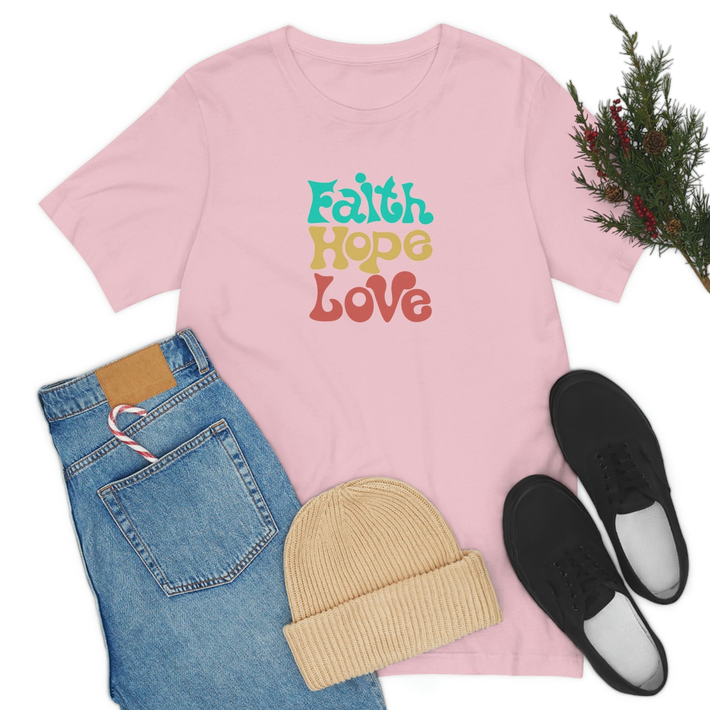 Faith Hope Love Unisex Jersey Short Sleeve Tee