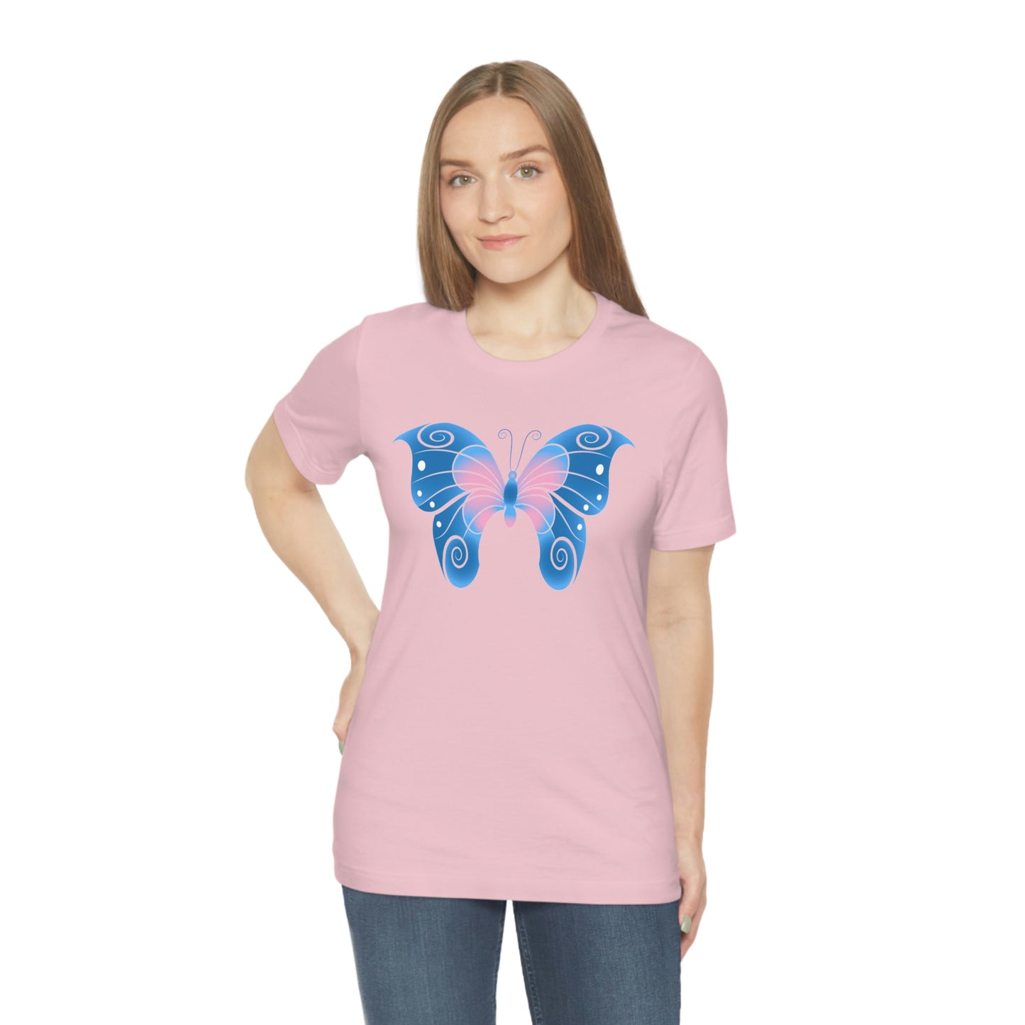 Butterfly Blue Unisex Jersey Short Sleeve Tee