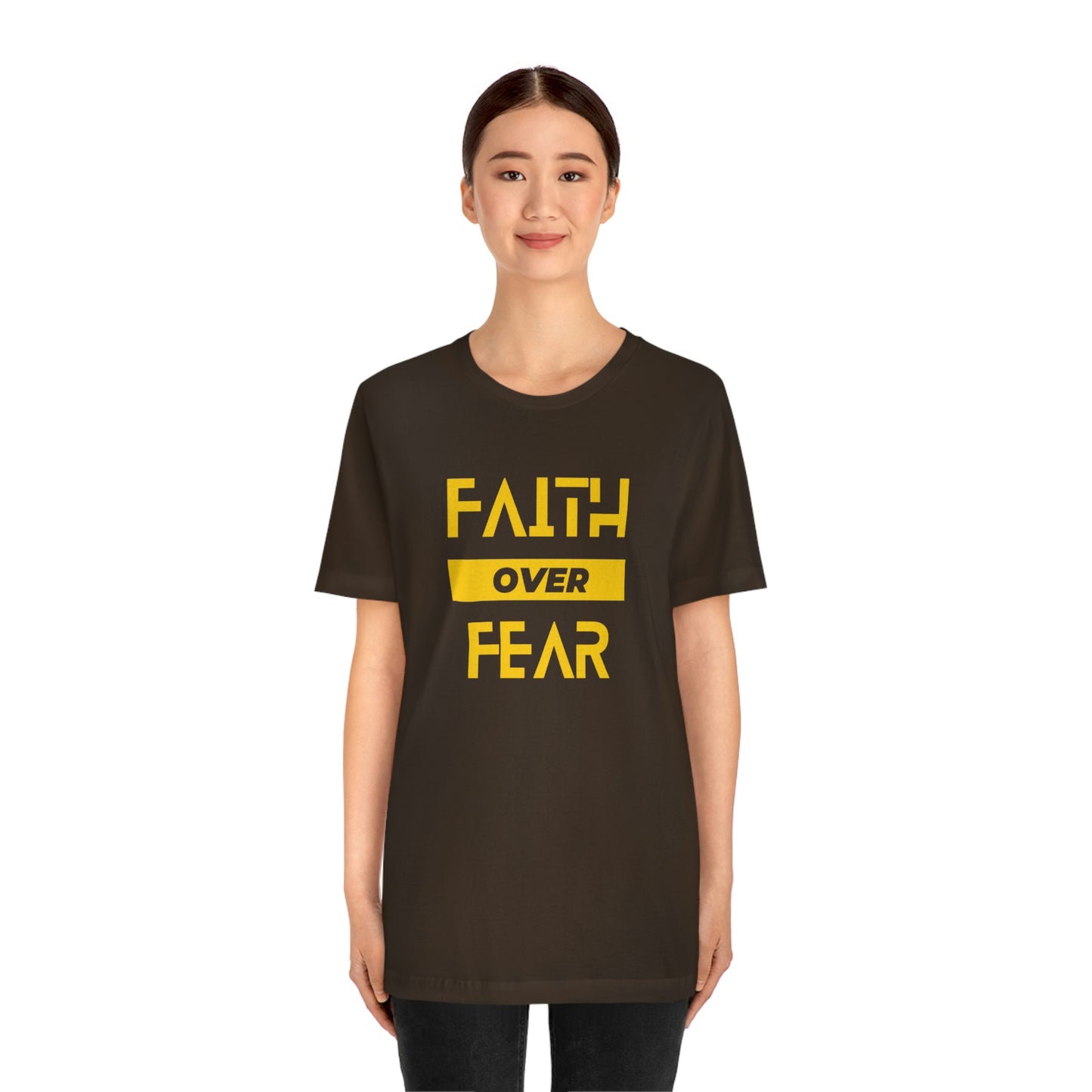 Faith Over Fear Unisex Jersey Short Sleeve Tee