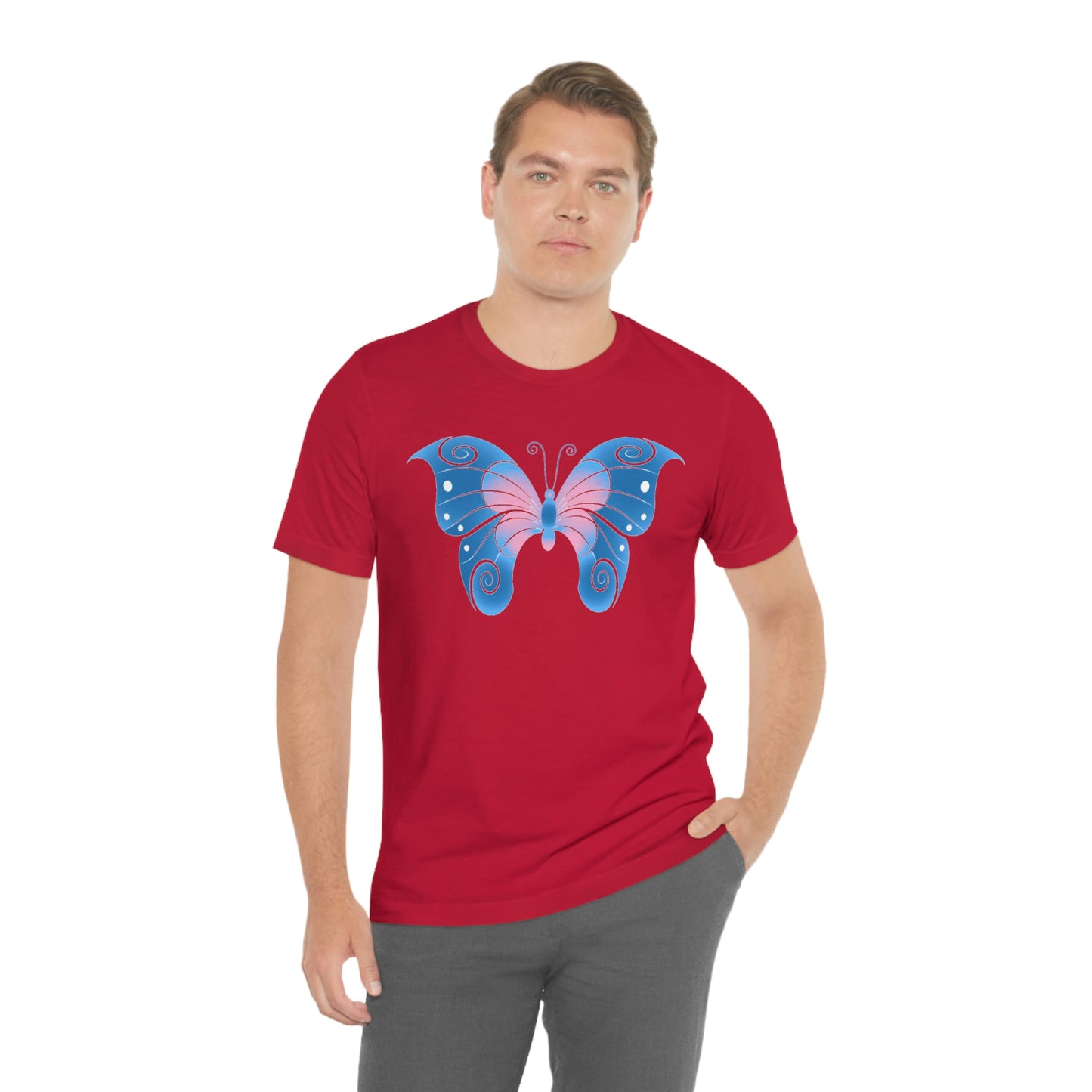 Butterfly Blue Unisex Jersey Short Sleeve Tee