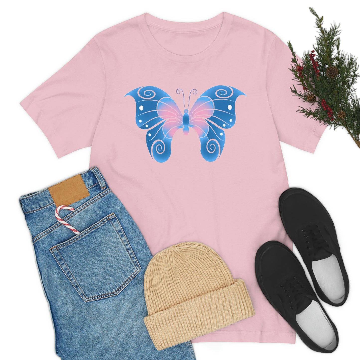 Butterfly Blue Unisex Jersey Short Sleeve Tee