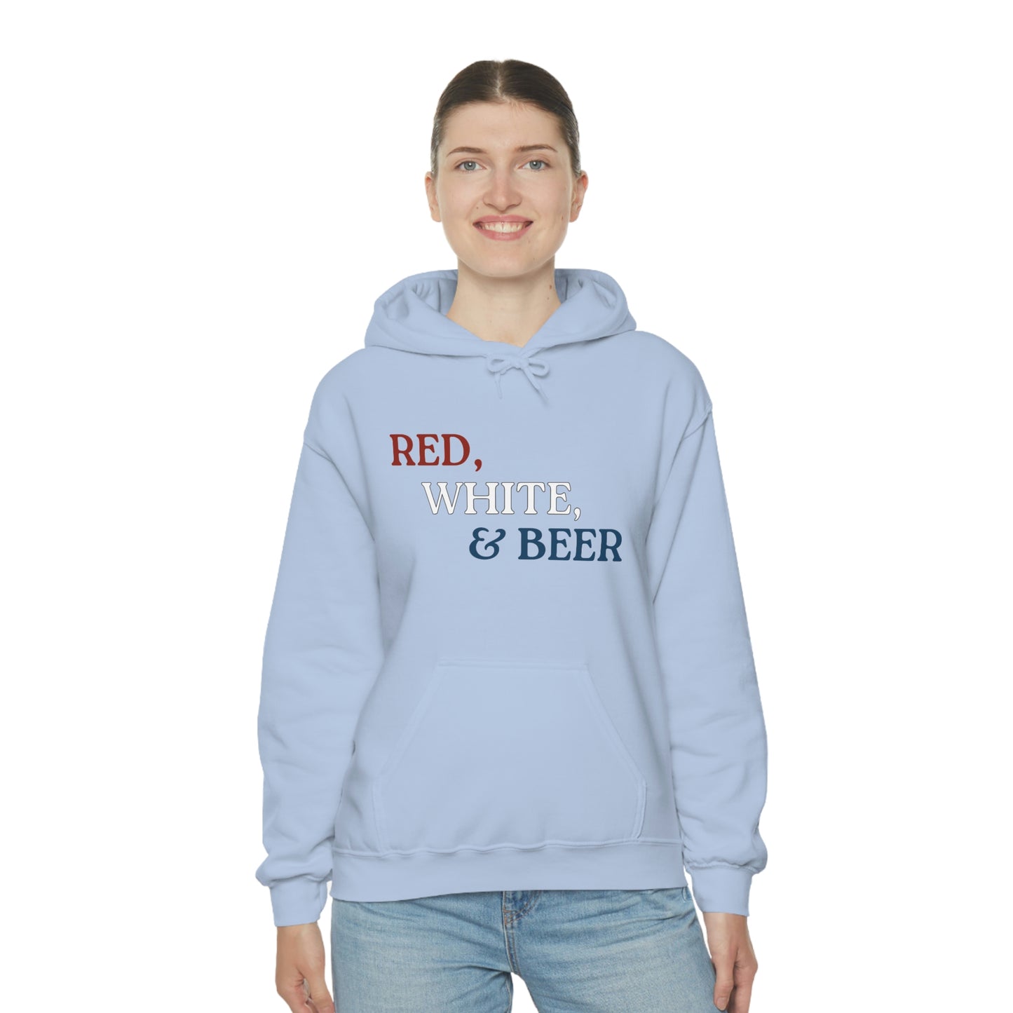 Red, White, & Beer Unisex Heavy Blend™ Hooded Sweatshirt