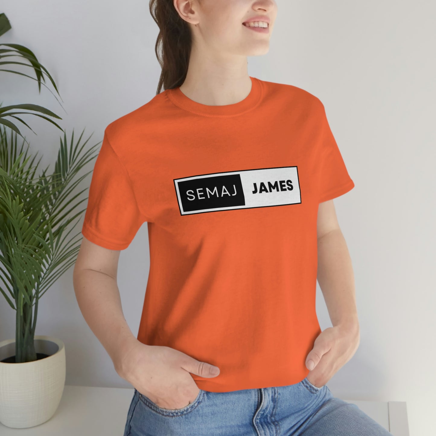 Semaj James BlacK & White Unisex Jersey Short Sleeve Tee