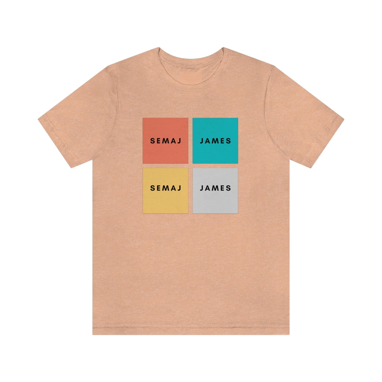 Colorful Square Semaj James Unisex Jersey Short Sleeve Tee