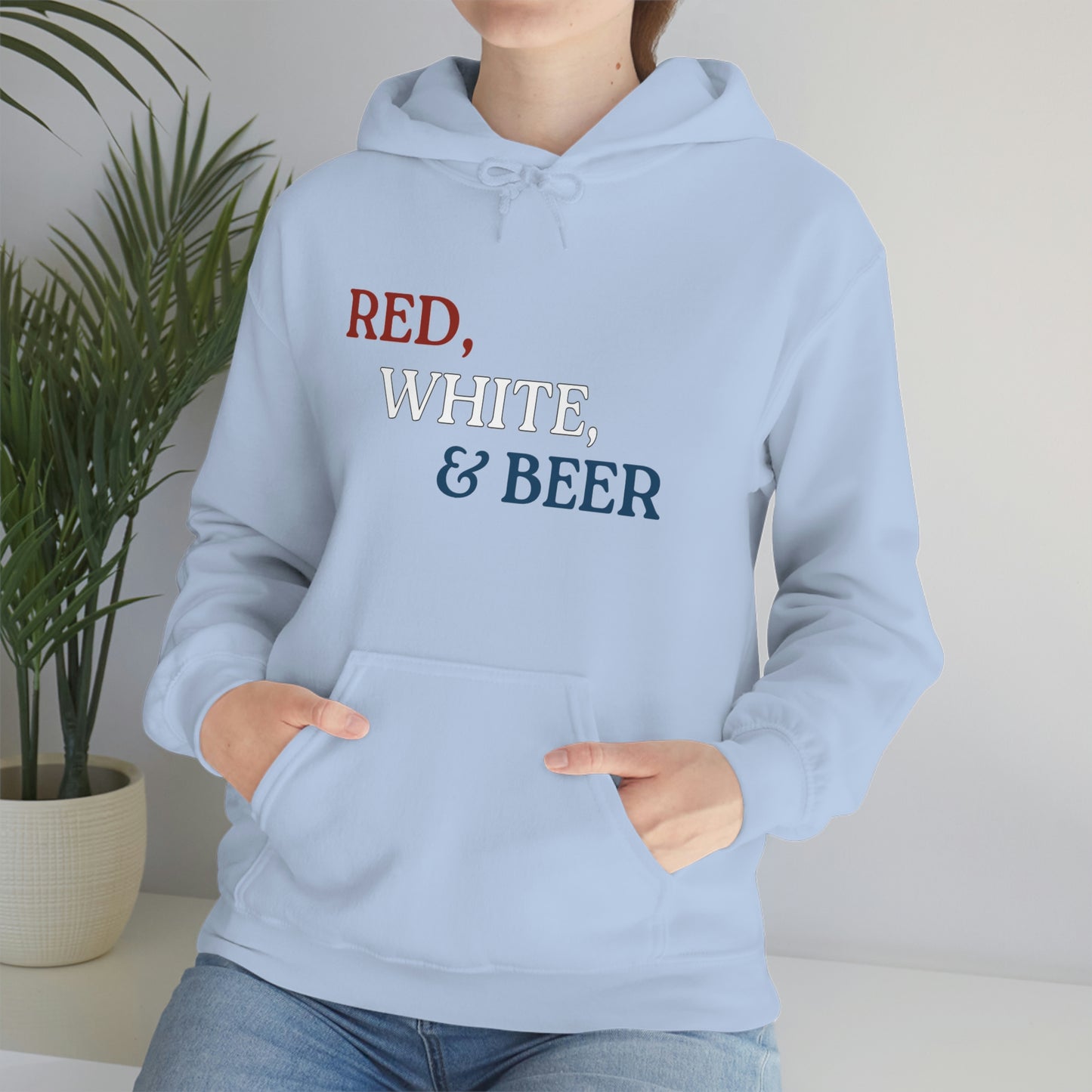 Red, White, & Beer Unisex Heavy Blend™ Hooded Sweatshirt