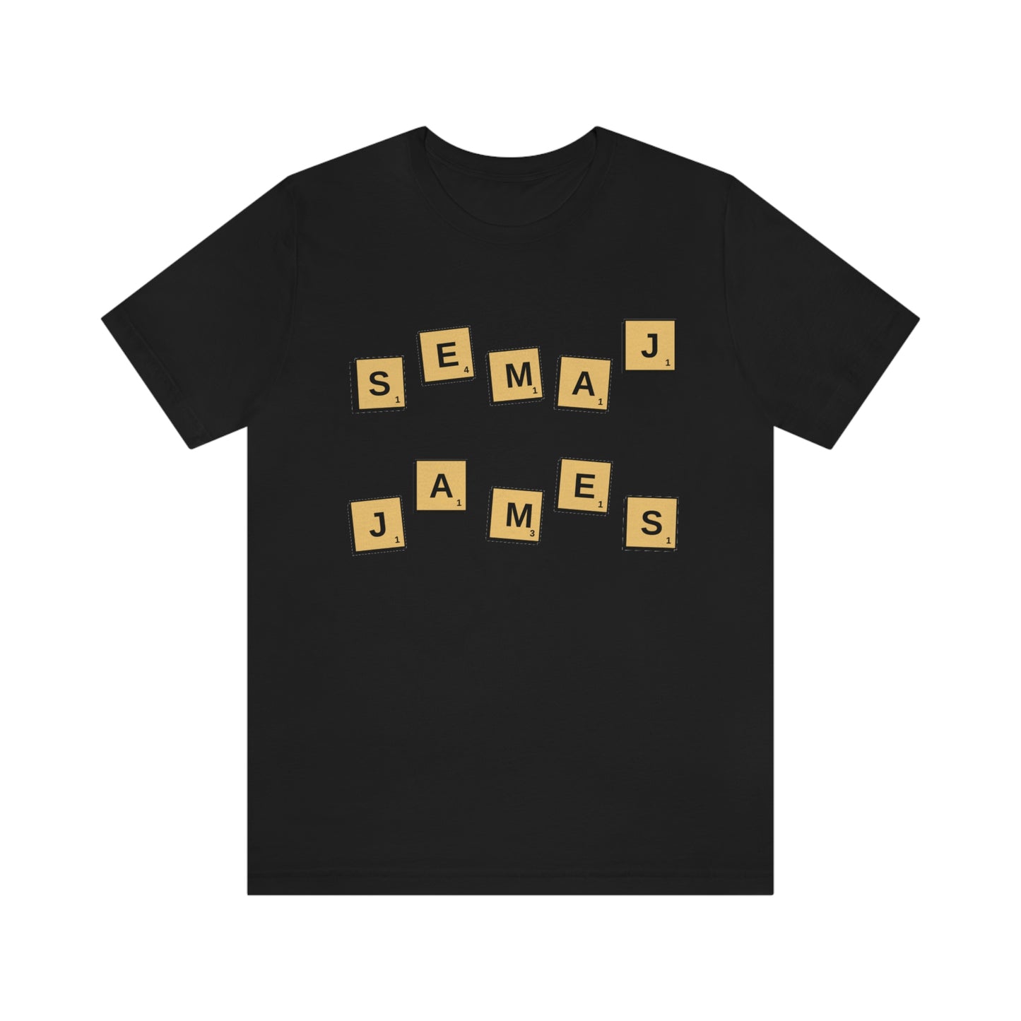 Semaj James Scrabble Unisex Jersey Short Sleeve Tee