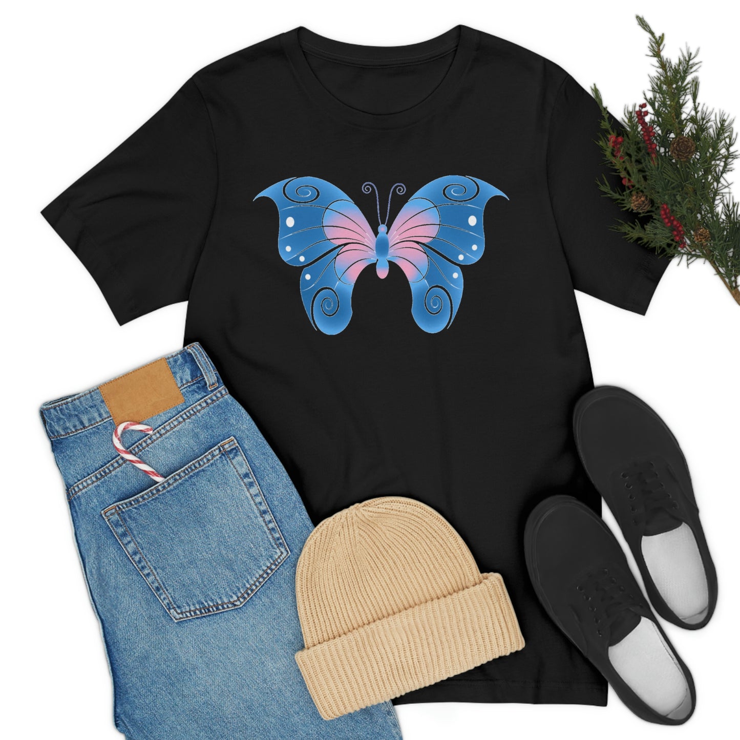 Butterfly Blue Unisex Jersey Short Sleeve Tee