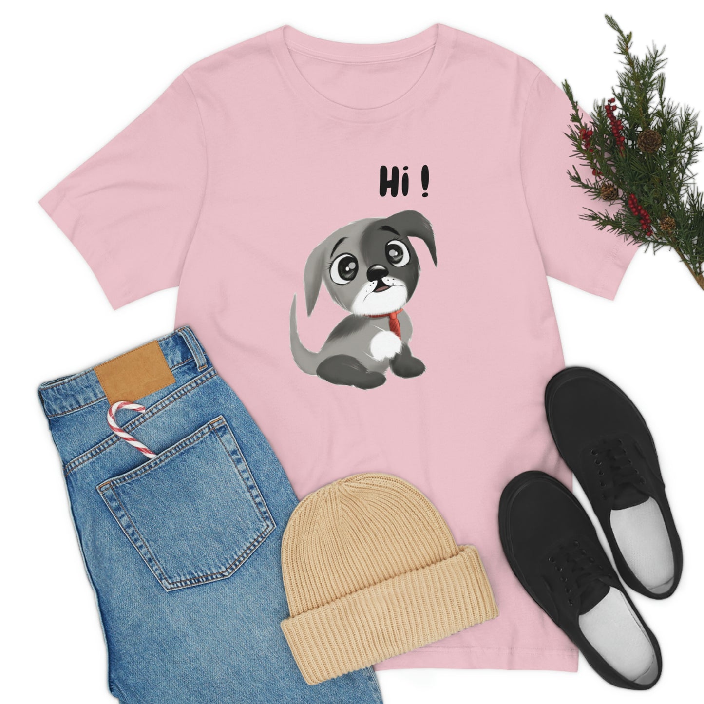 Hi Puppy Unisex Jersey Short Sleeve Tee