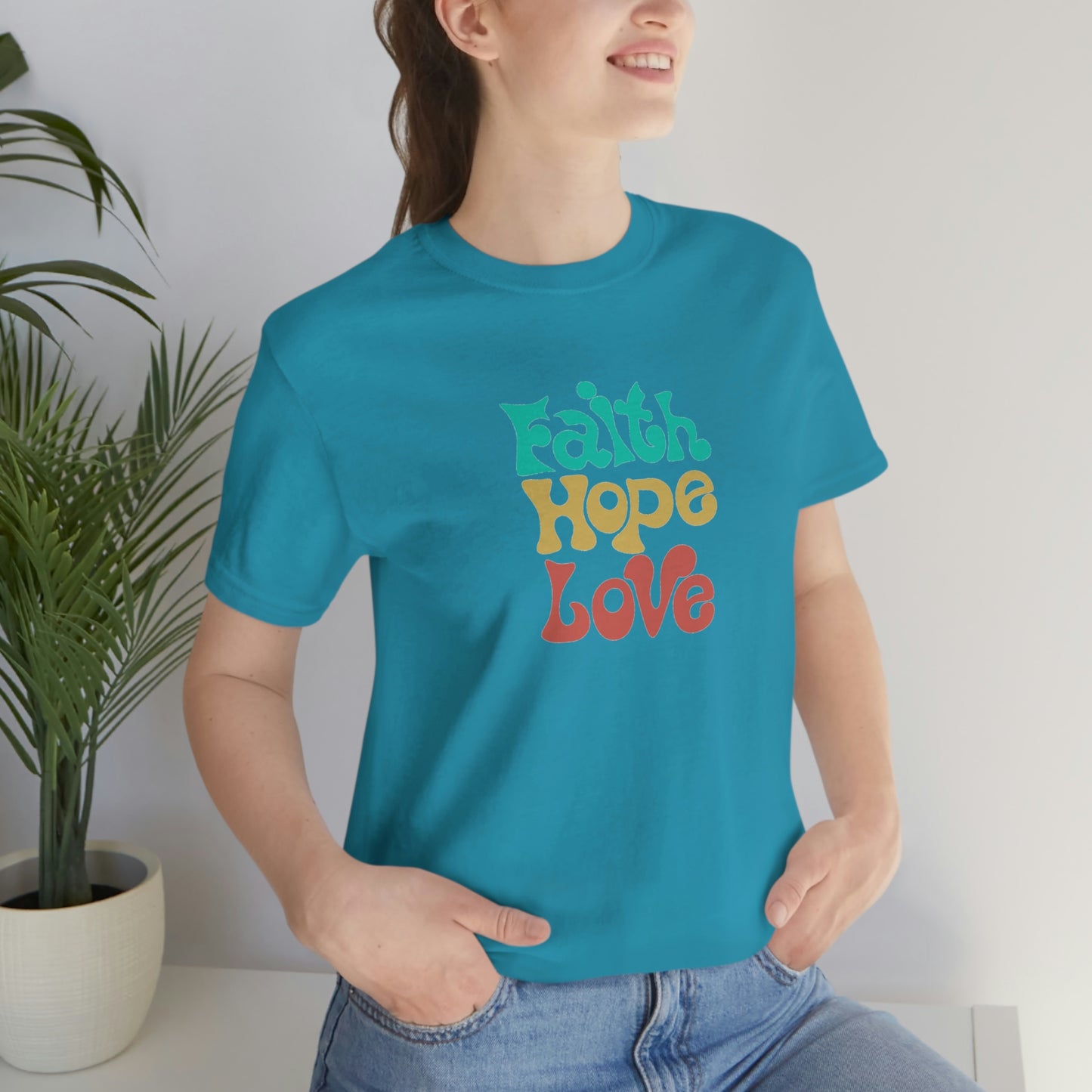 Faith Hope Love Unisex Jersey Short Sleeve Tee